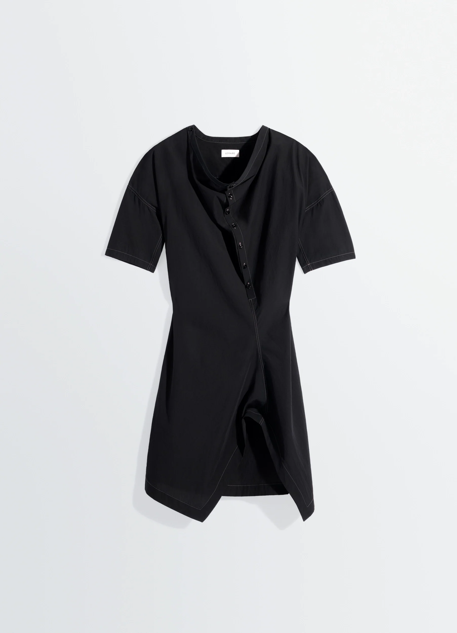 SOFT COLLAR DRESS IN CREPE COTTON - Image 6
