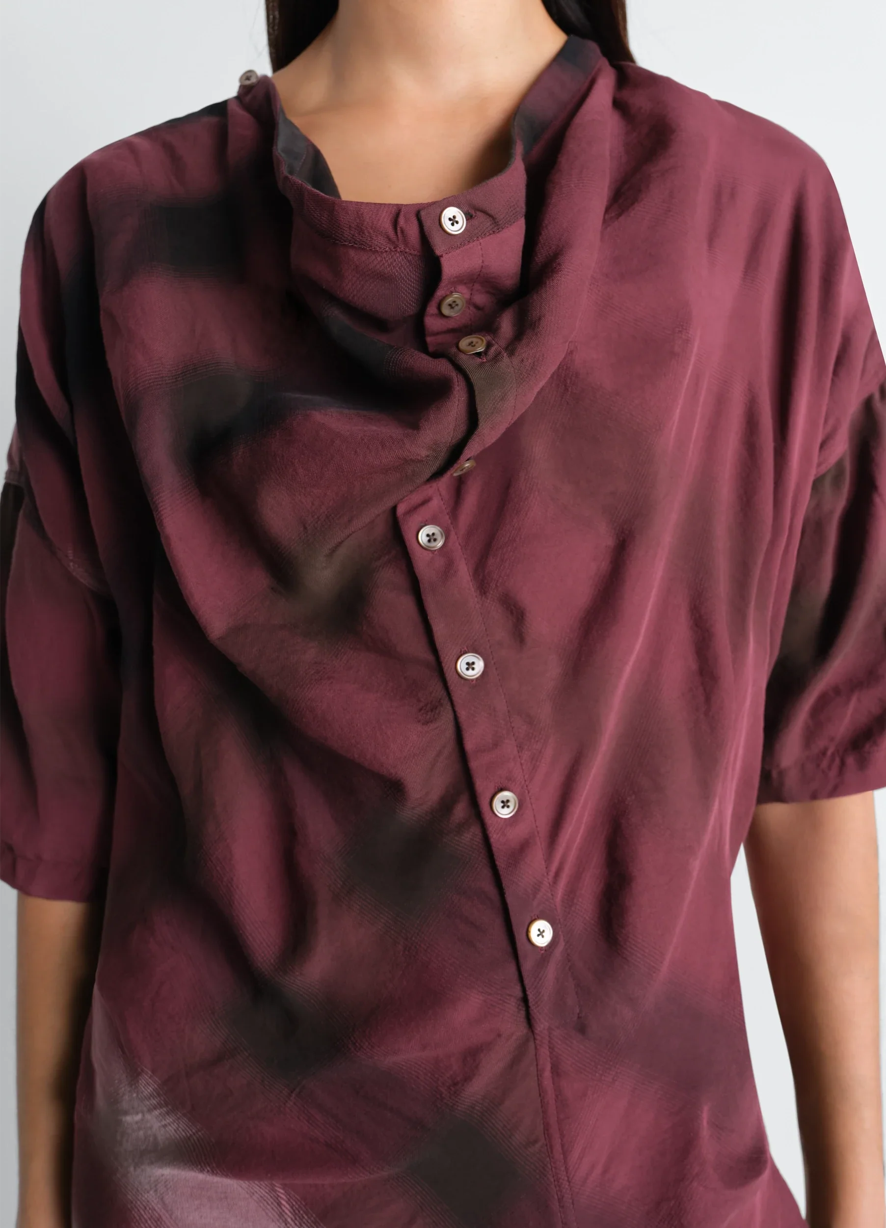 SOFT COLLAR DRESS IN VISCOSE COTTON - Image 3