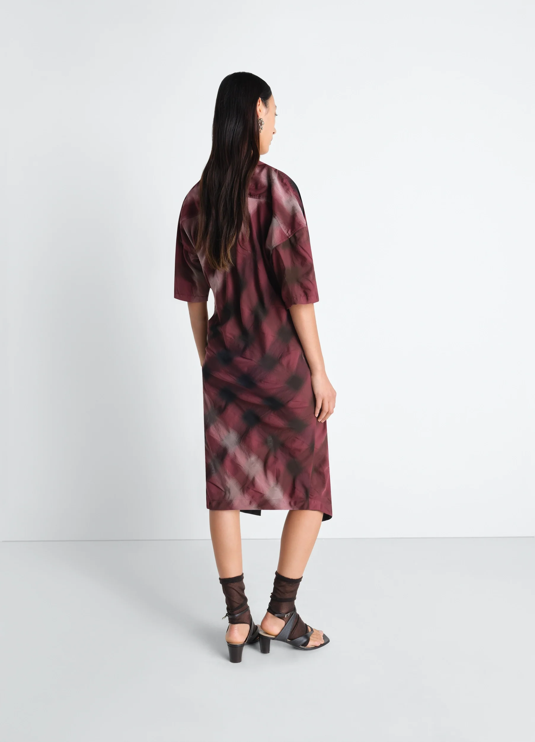 SOFT COLLAR DRESS IN VISCOSE COTTON - Image 5