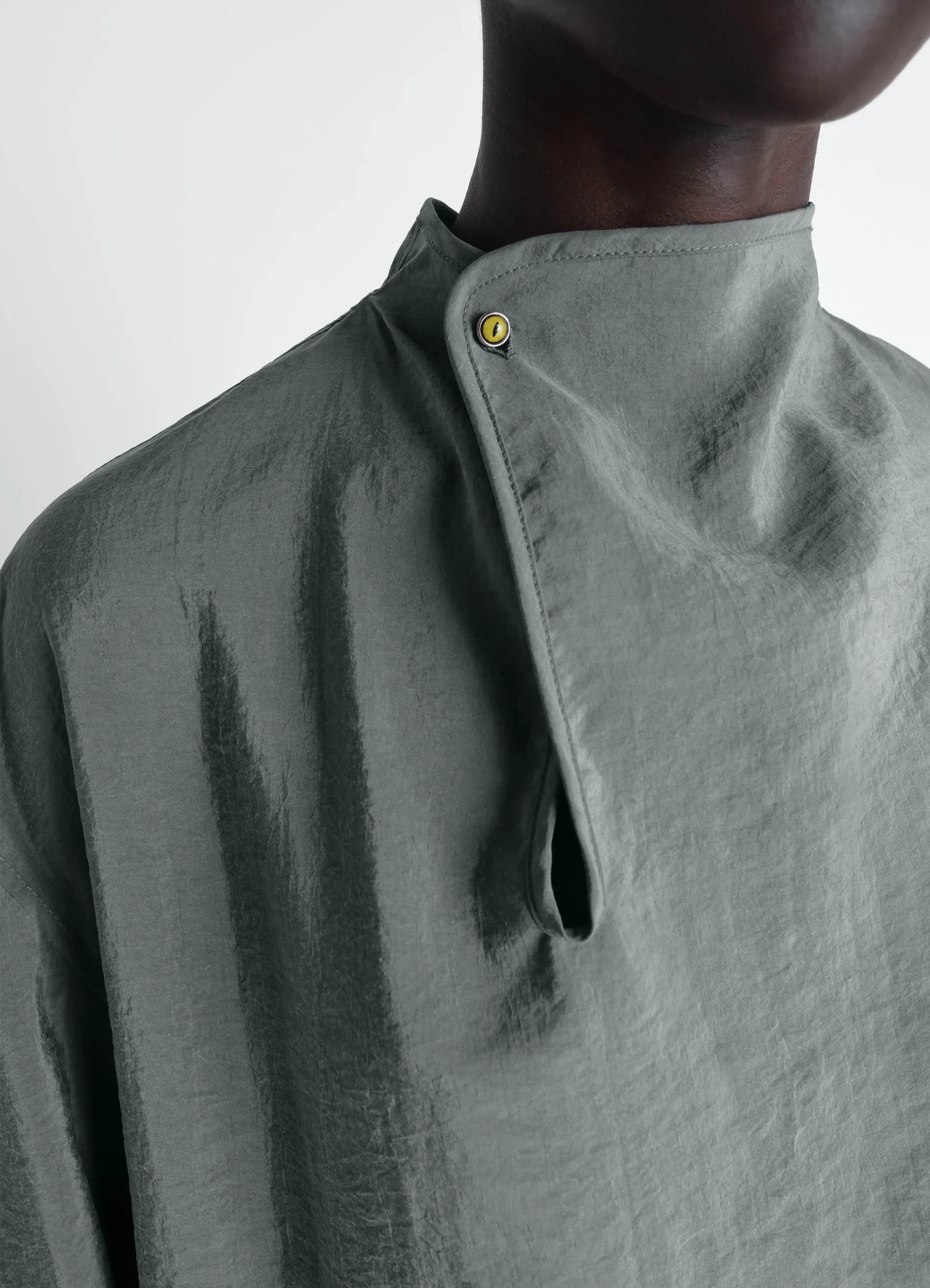 SOFT COLLAR TOP IN DRY SILK - Image 4