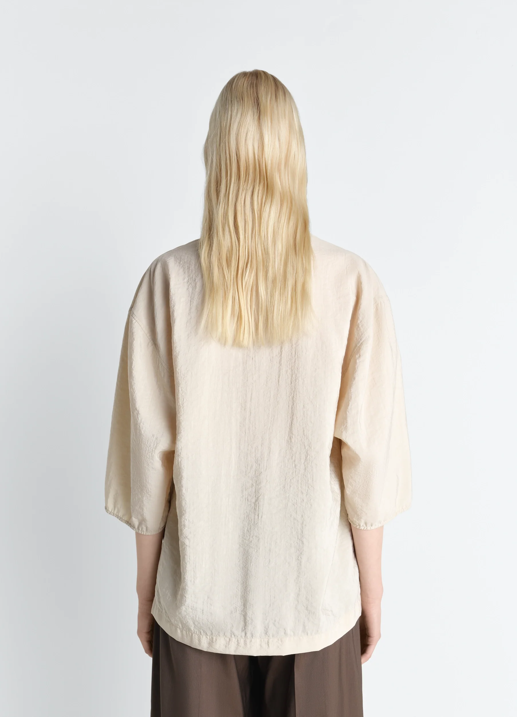 SOFT COLLAR TOP IN DRY SILK - Image 5