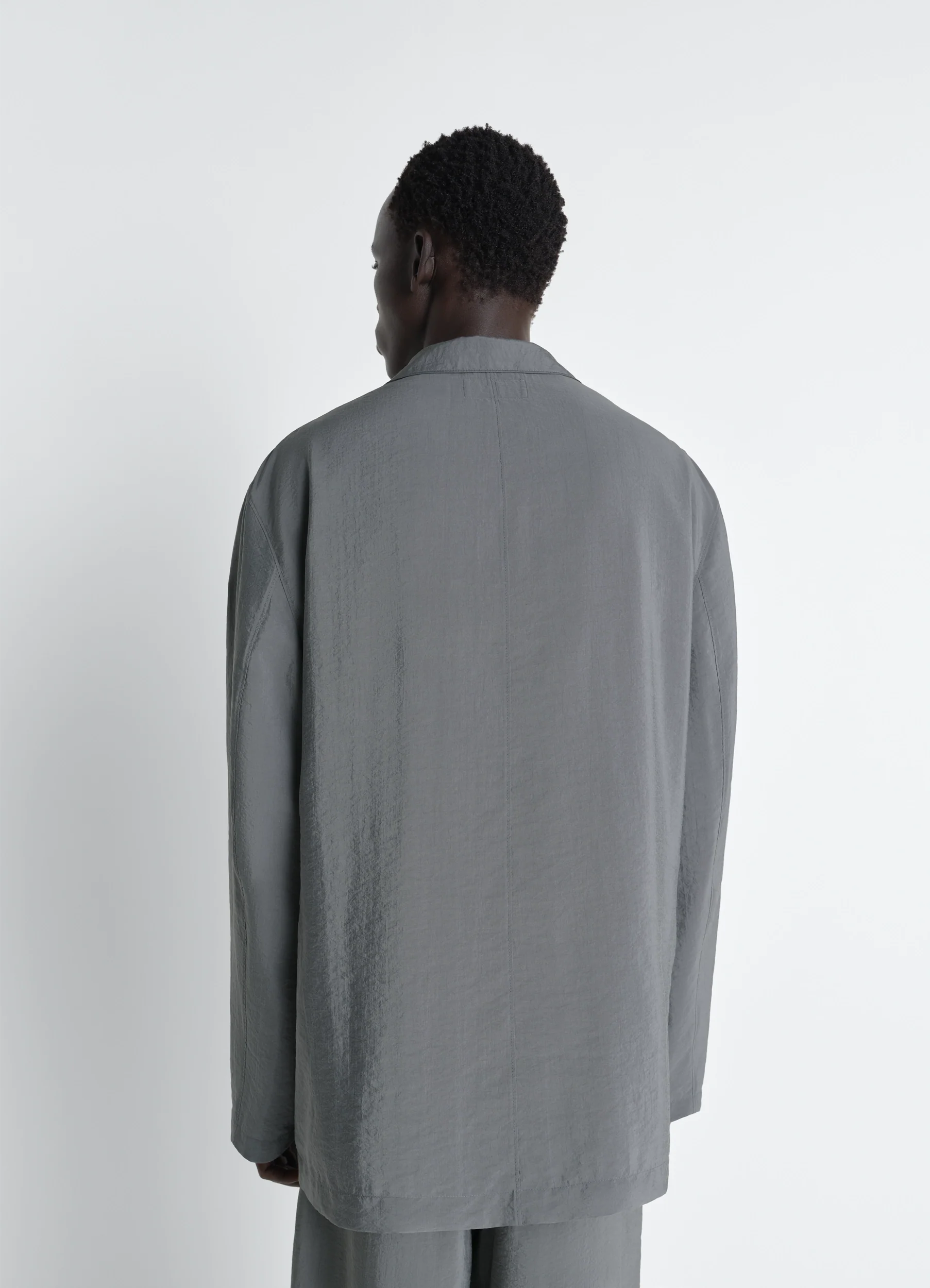 SOFT DOUBLE BREASTED JACKET IN DRY SILK - Image 6