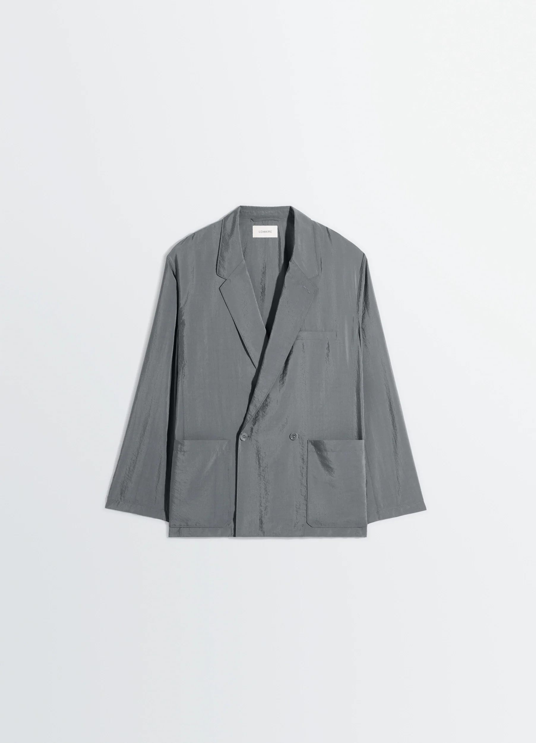 SOFT DOUBLE BREASTED JACKET IN DRY SILK - Image 7