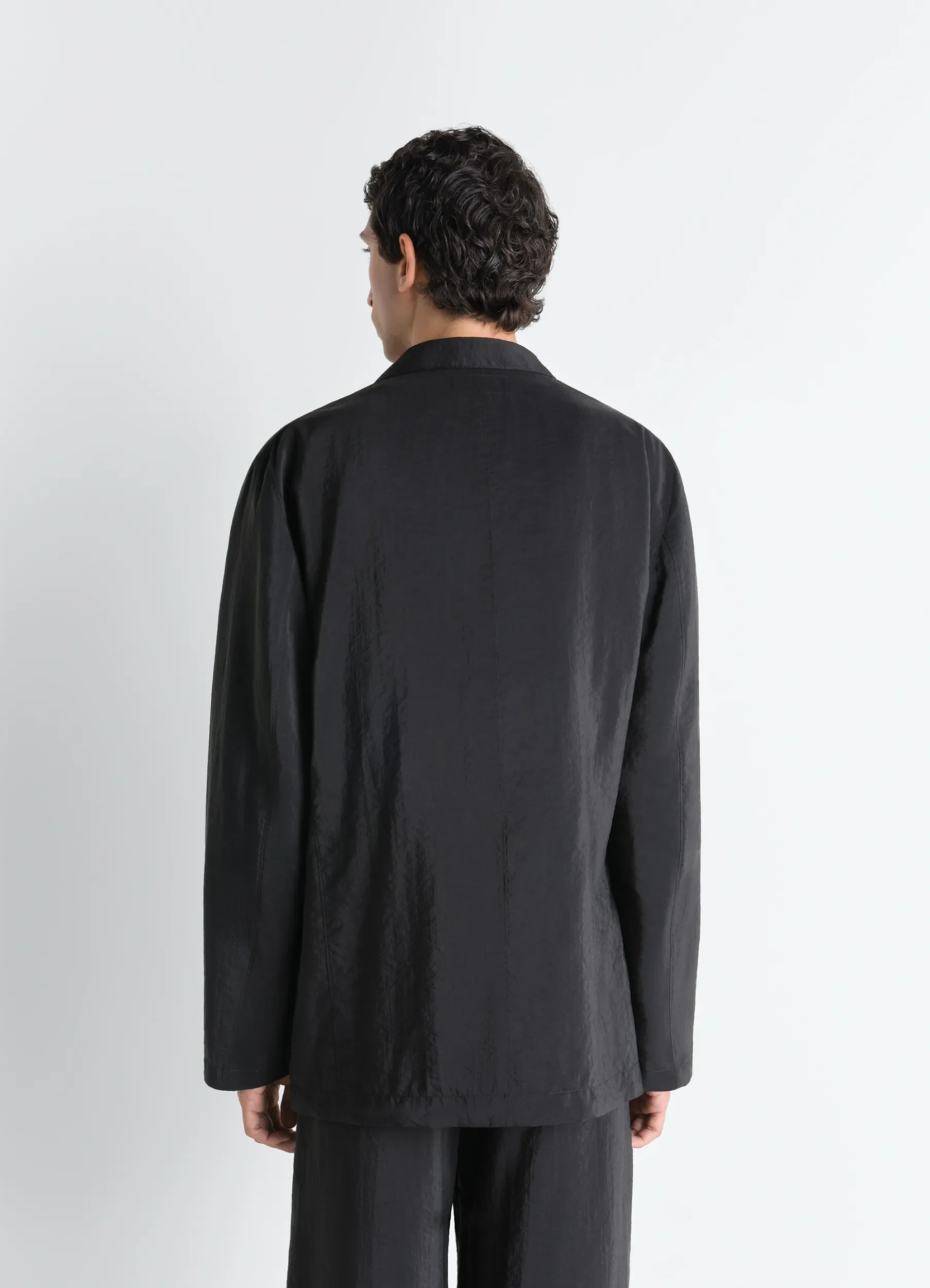 SOFT DOUBLE BREASTED JACKET IN DRY SILK - Image 5