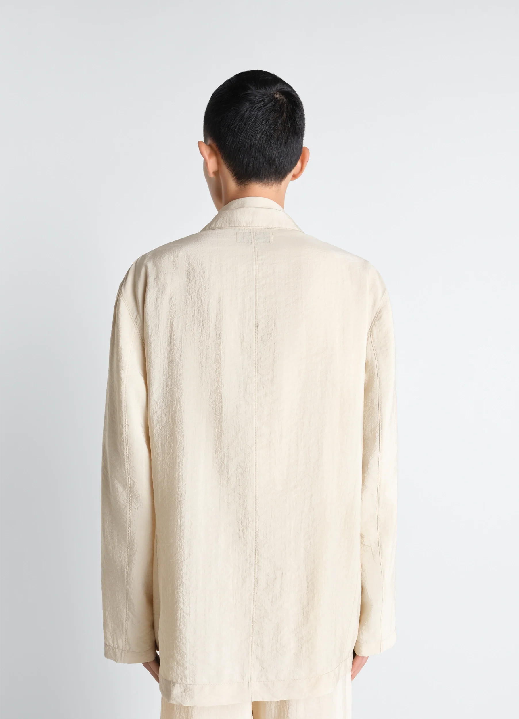 SOFT DOUBLE BREASTED JACKET IN DRY SILK - Image 5