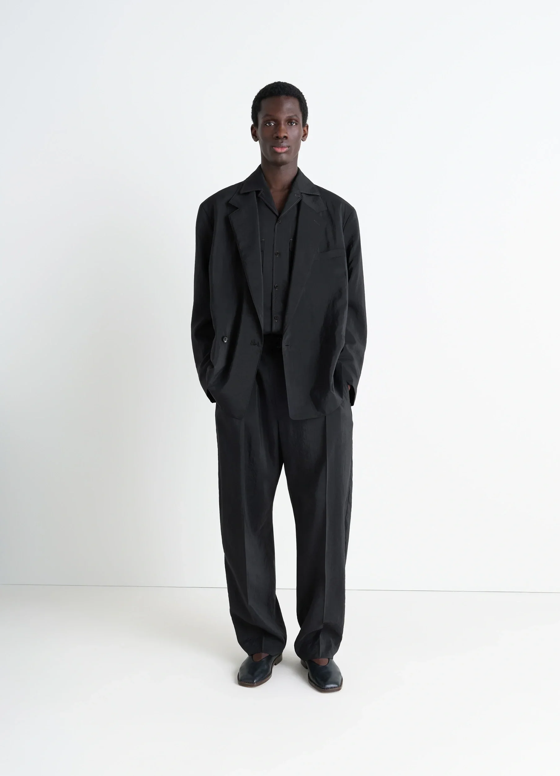 SOFT DOUBLE BREASTED JACKET IN DRY SILK - Image 2