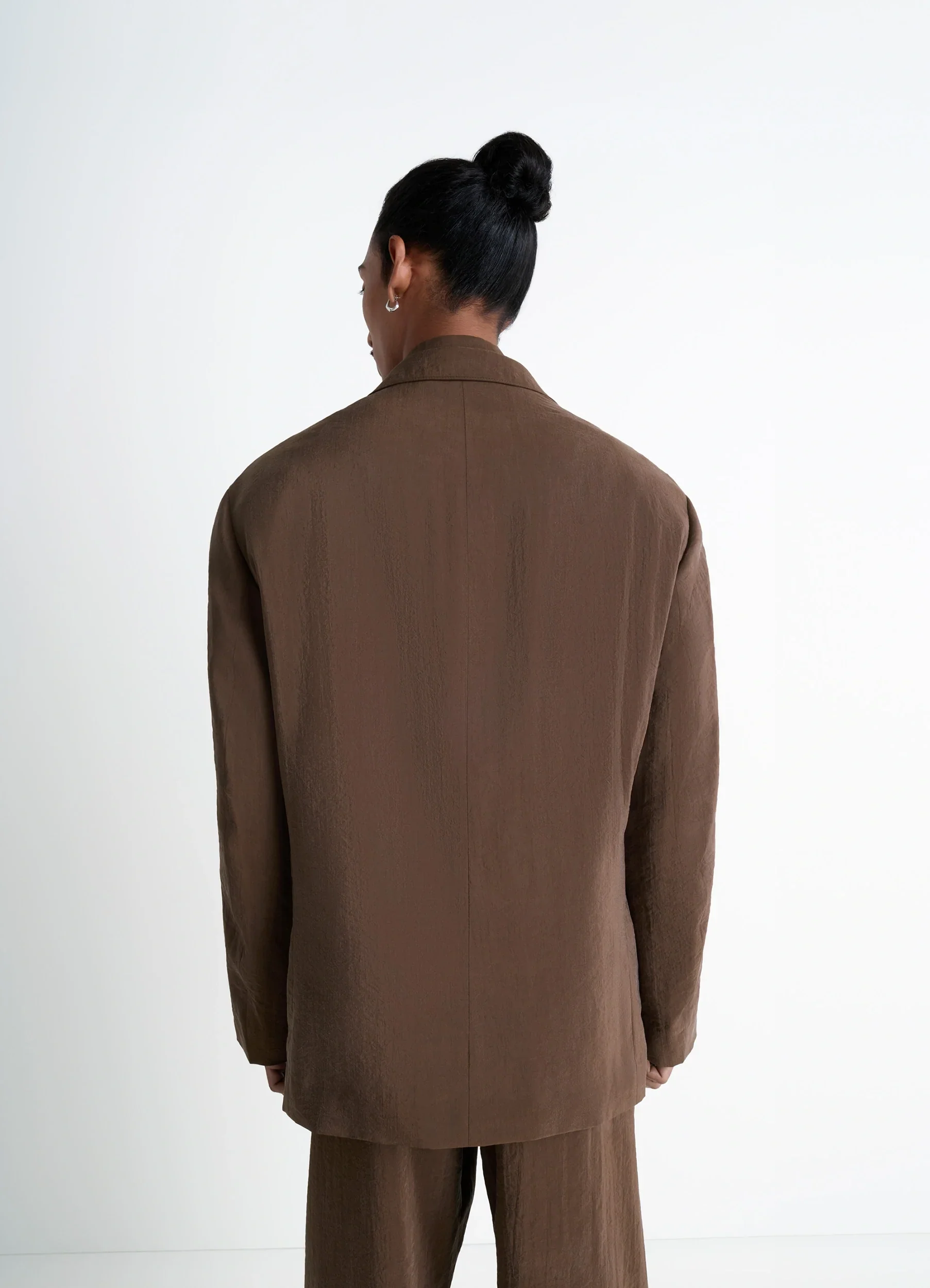 SOFT DOUBLE BREASTED JACKET IN DRY SILK - Image 4