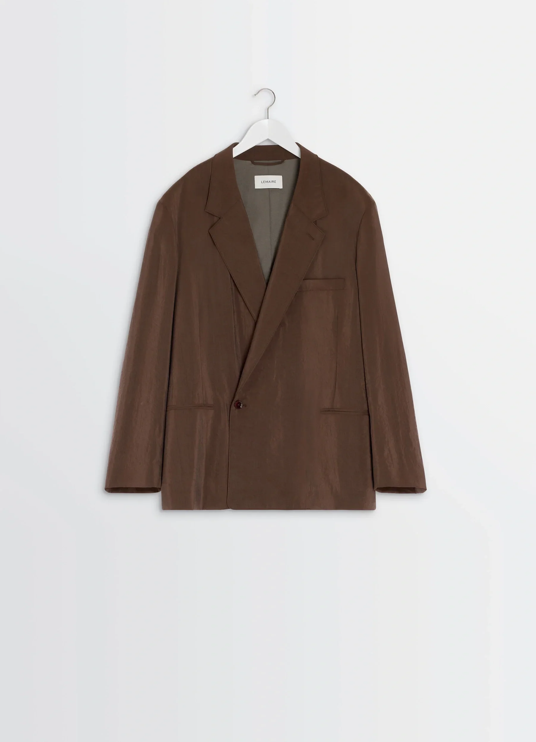 SOFT DOUBLE BREASTED JACKET IN DRY SILK - Image 6