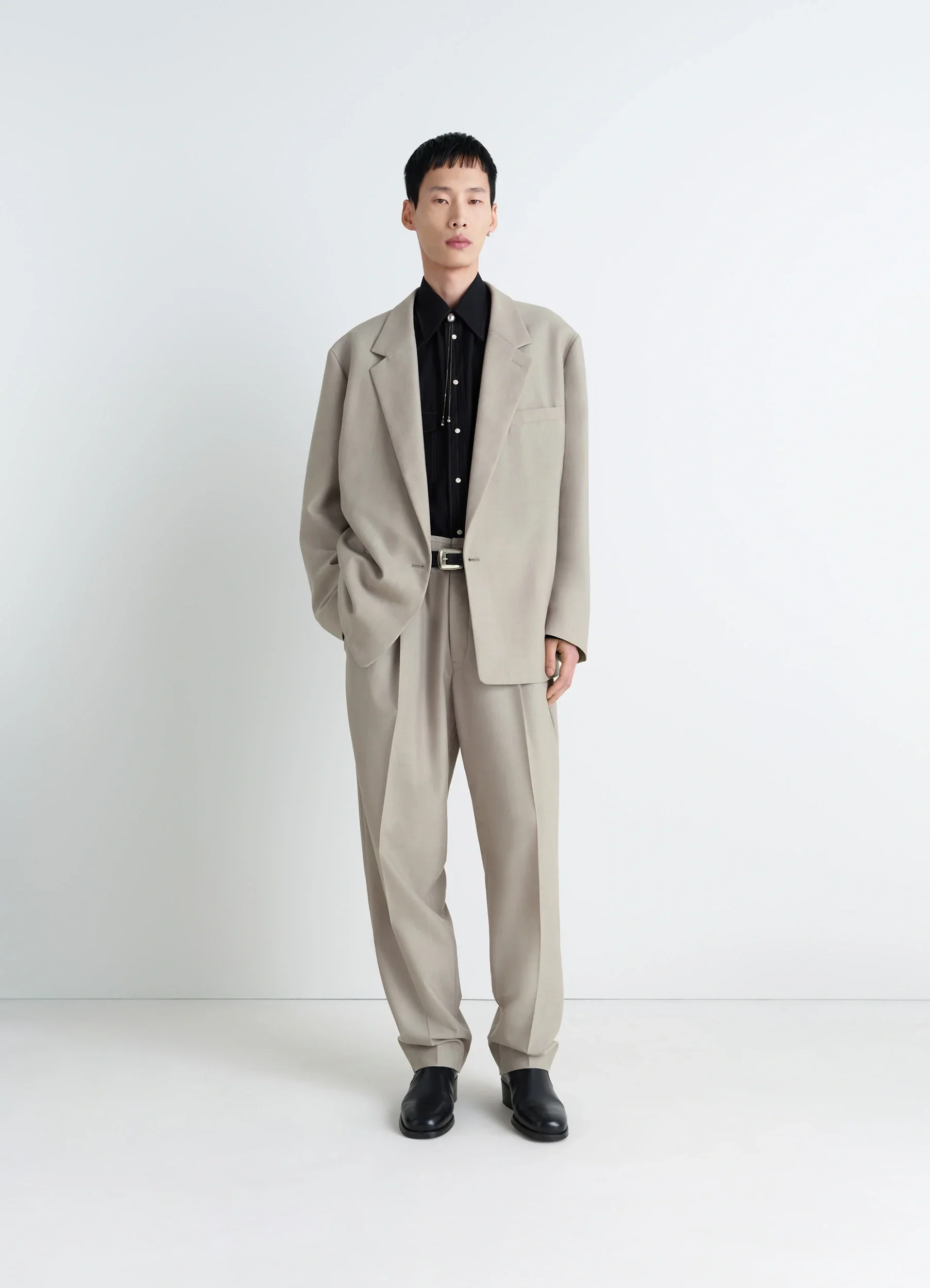 SOFT DOUBLE BREASTED JACKET IN POLYWOOL - Image 2