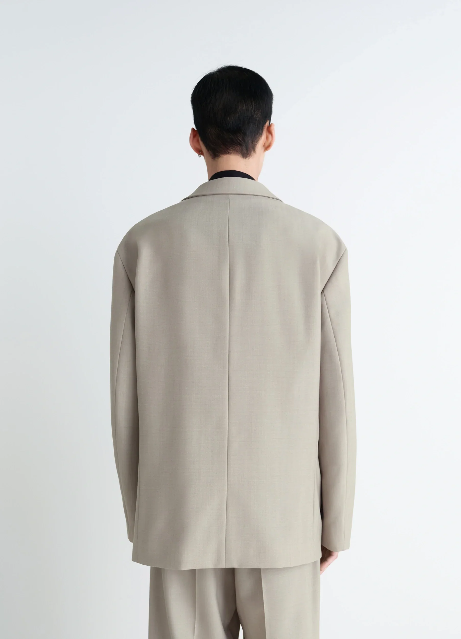 SOFT DOUBLE BREASTED JACKET IN POLYWOOL - Image 3