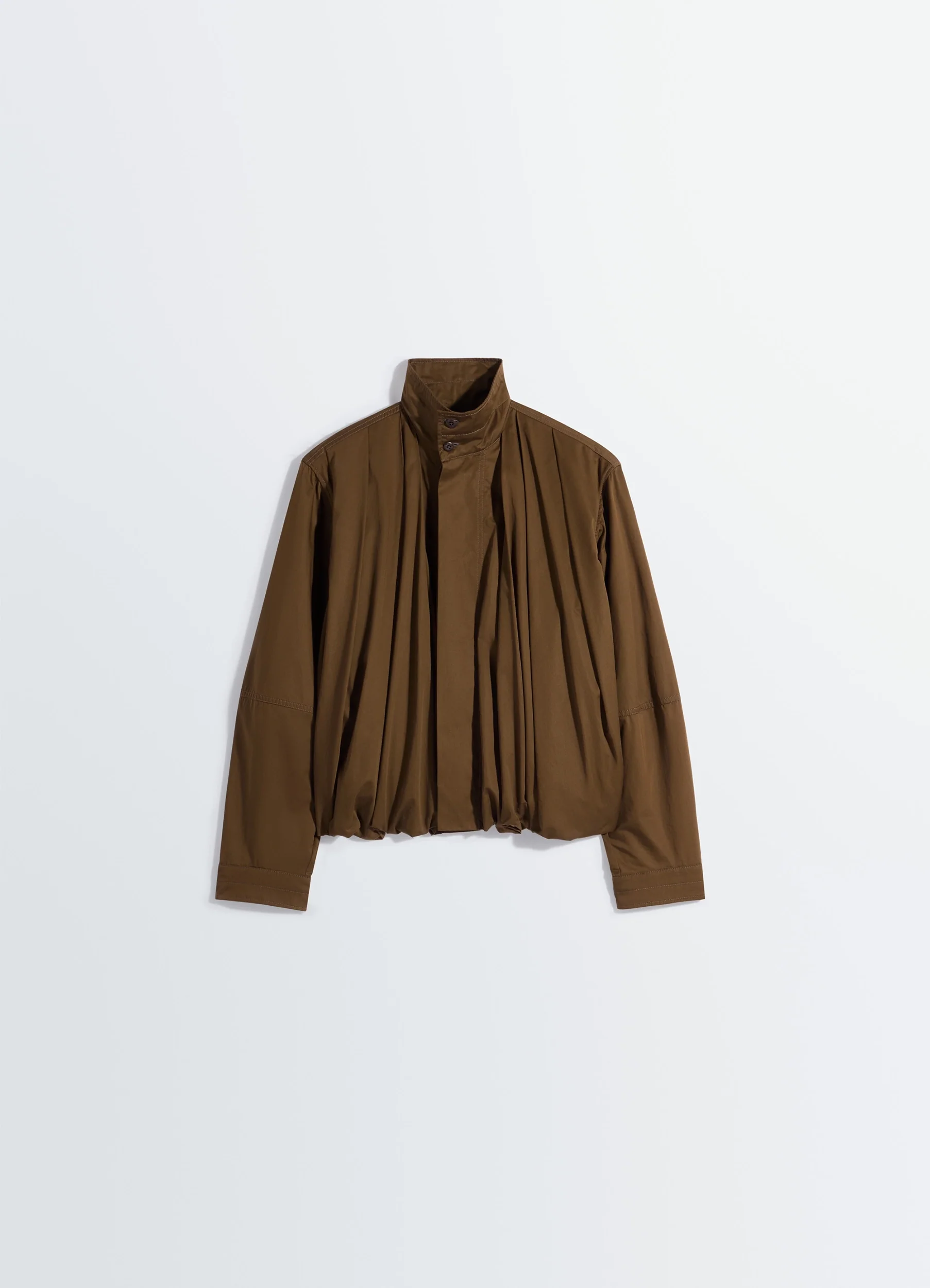 SOFT PLEATED BLOUSON IN COTTON SATIN - Image 6