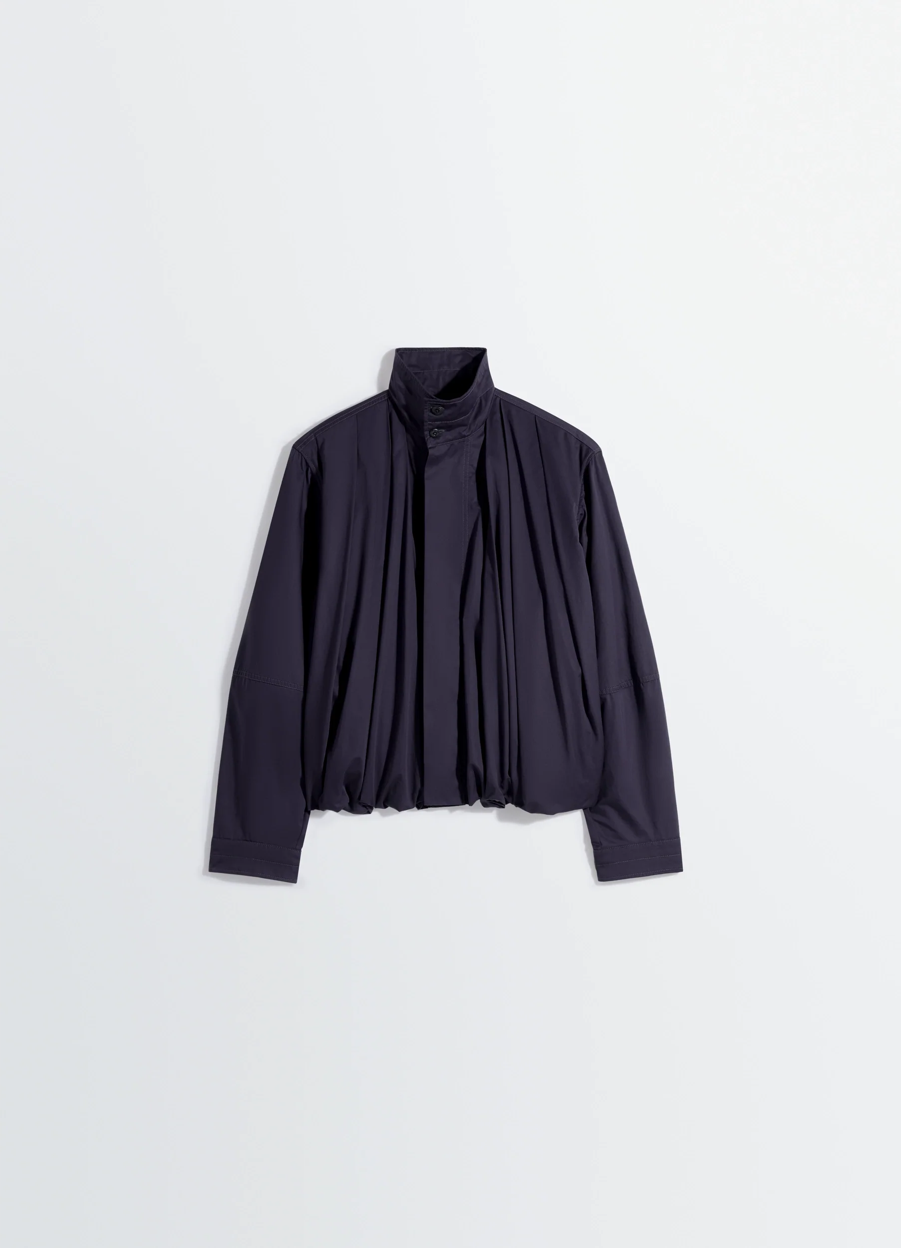 SOFT PLEATED BLOUSON IN COTTON SATIN - Image 5