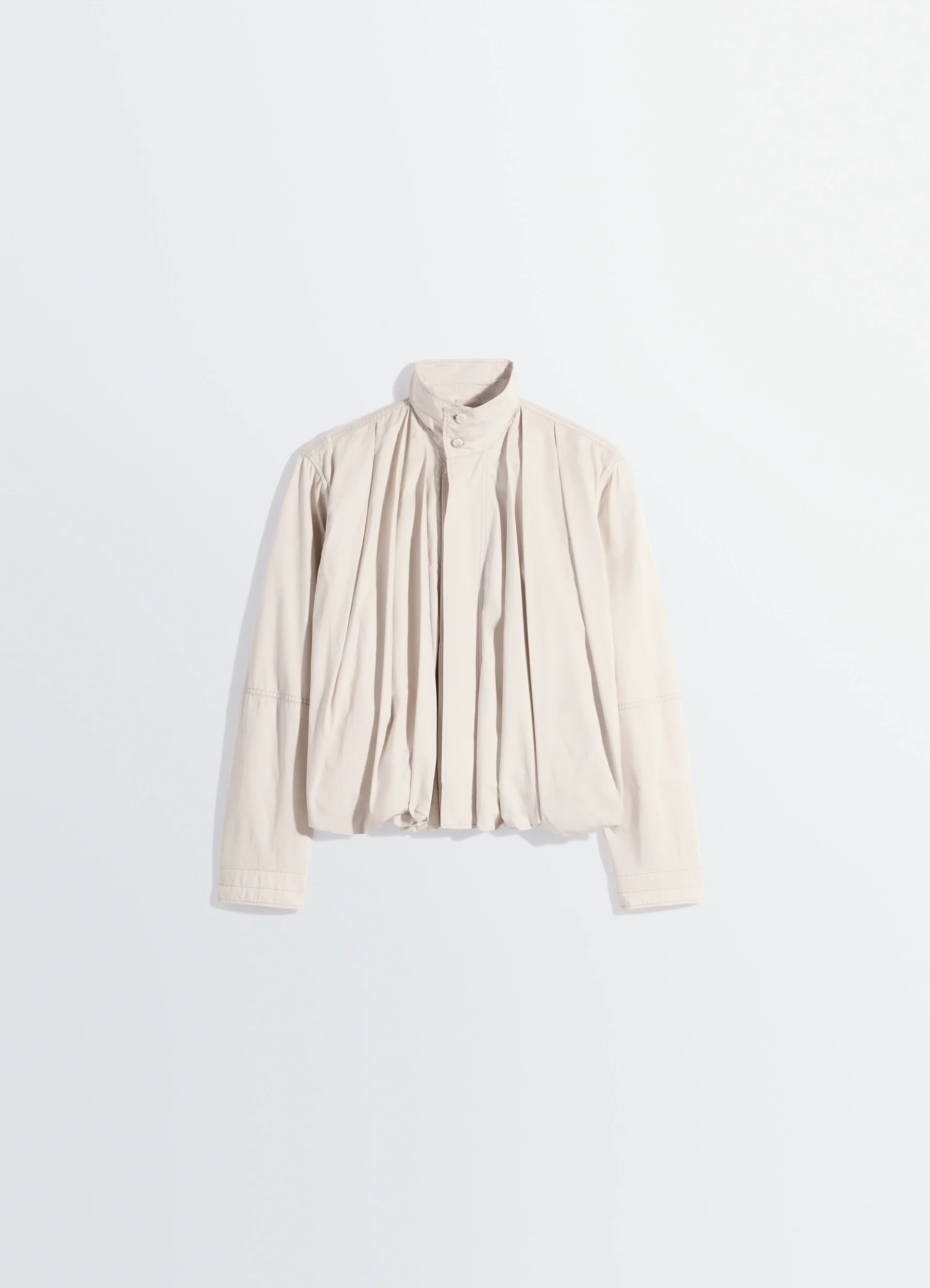 SOFT PLEATED BLOUSON IN COTTON SATIN - Image 6
