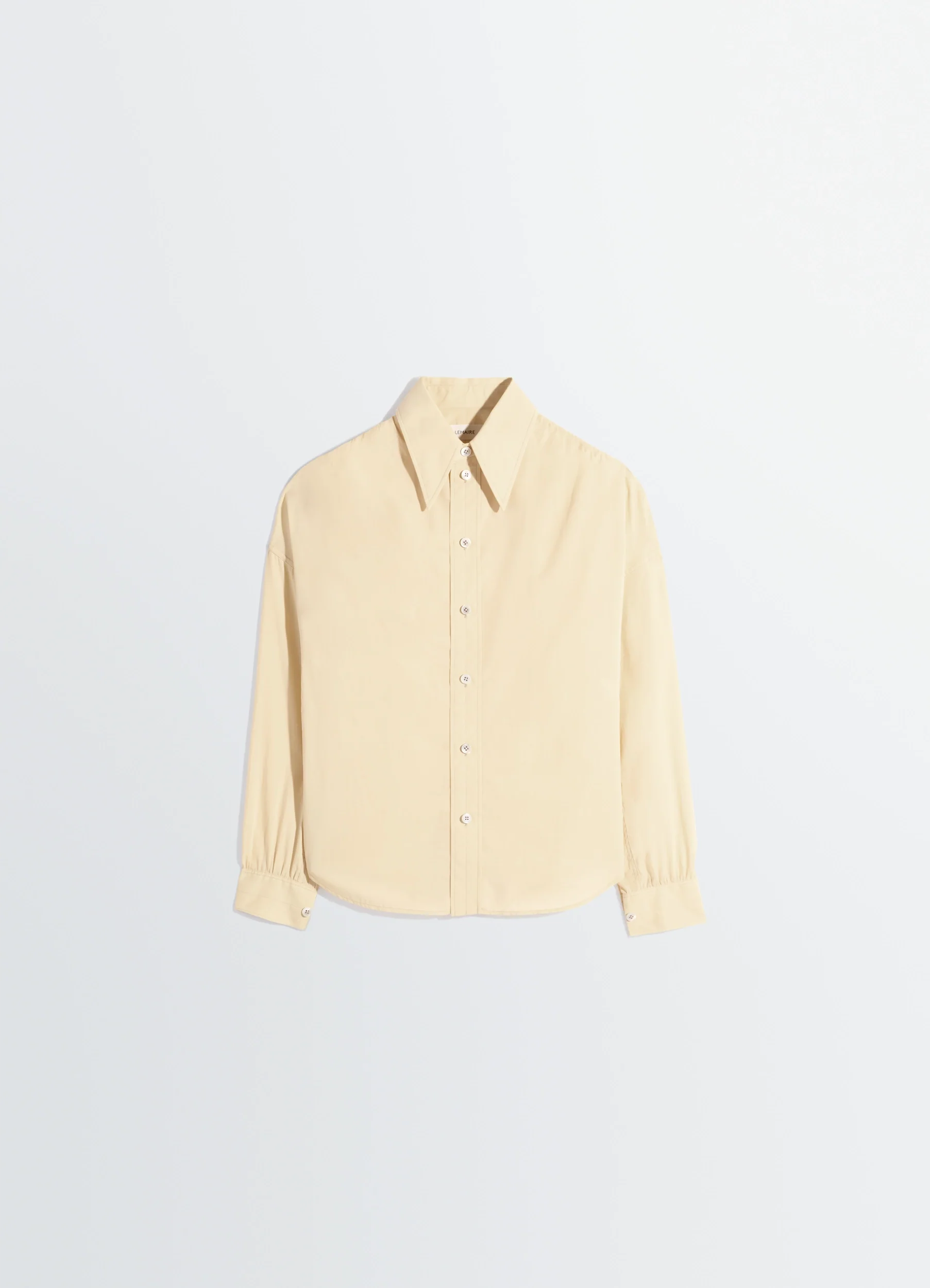 SOFT POINTED COLLAR SHIRT IN WASHED COTTON MUSLIN - Image 5