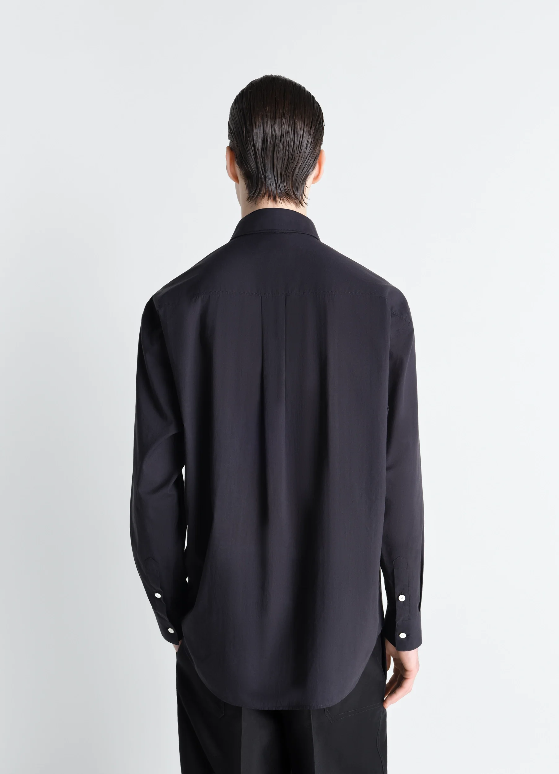 SOFT SHIRT IN WASHED COTTON MUSLIN - Image 3