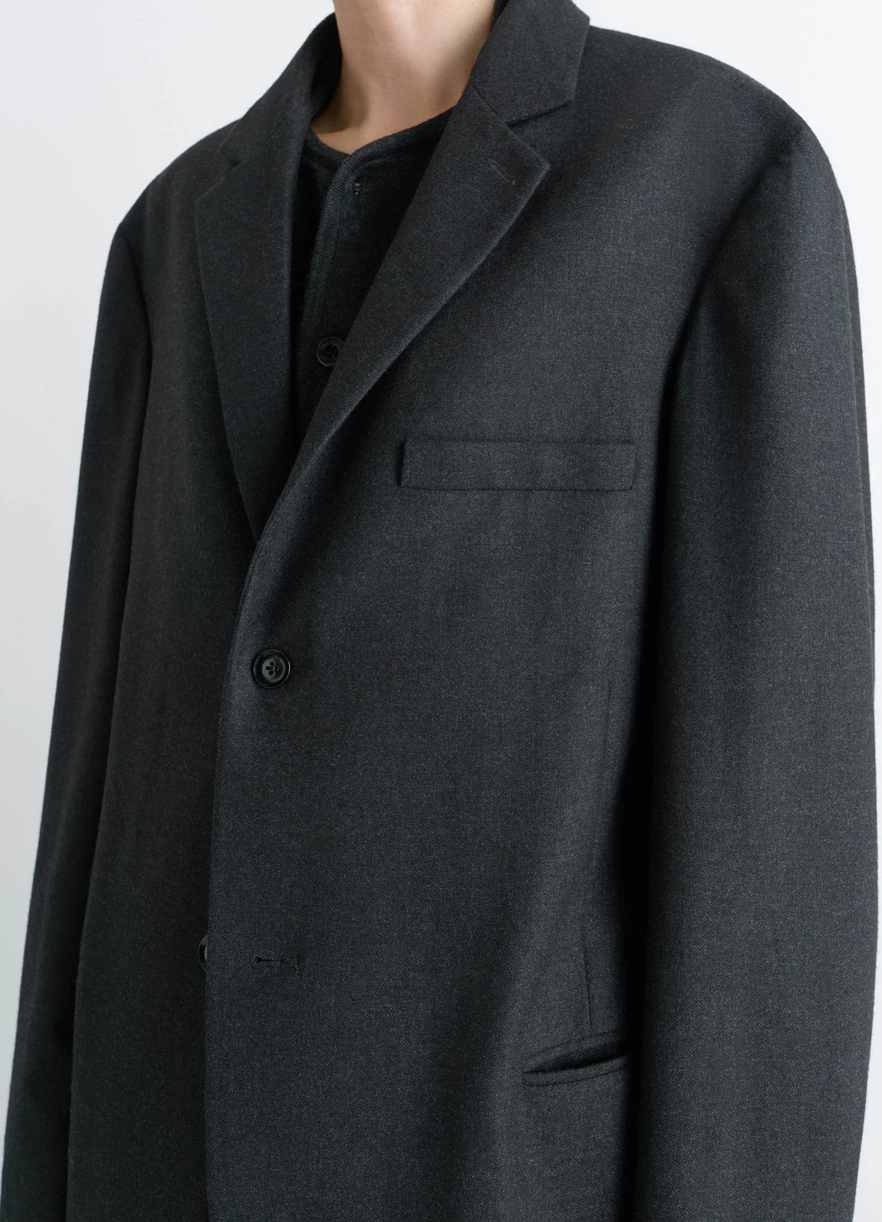 SOFT SINGLE BREASTED JACKET IN CASHMERE - Image 3