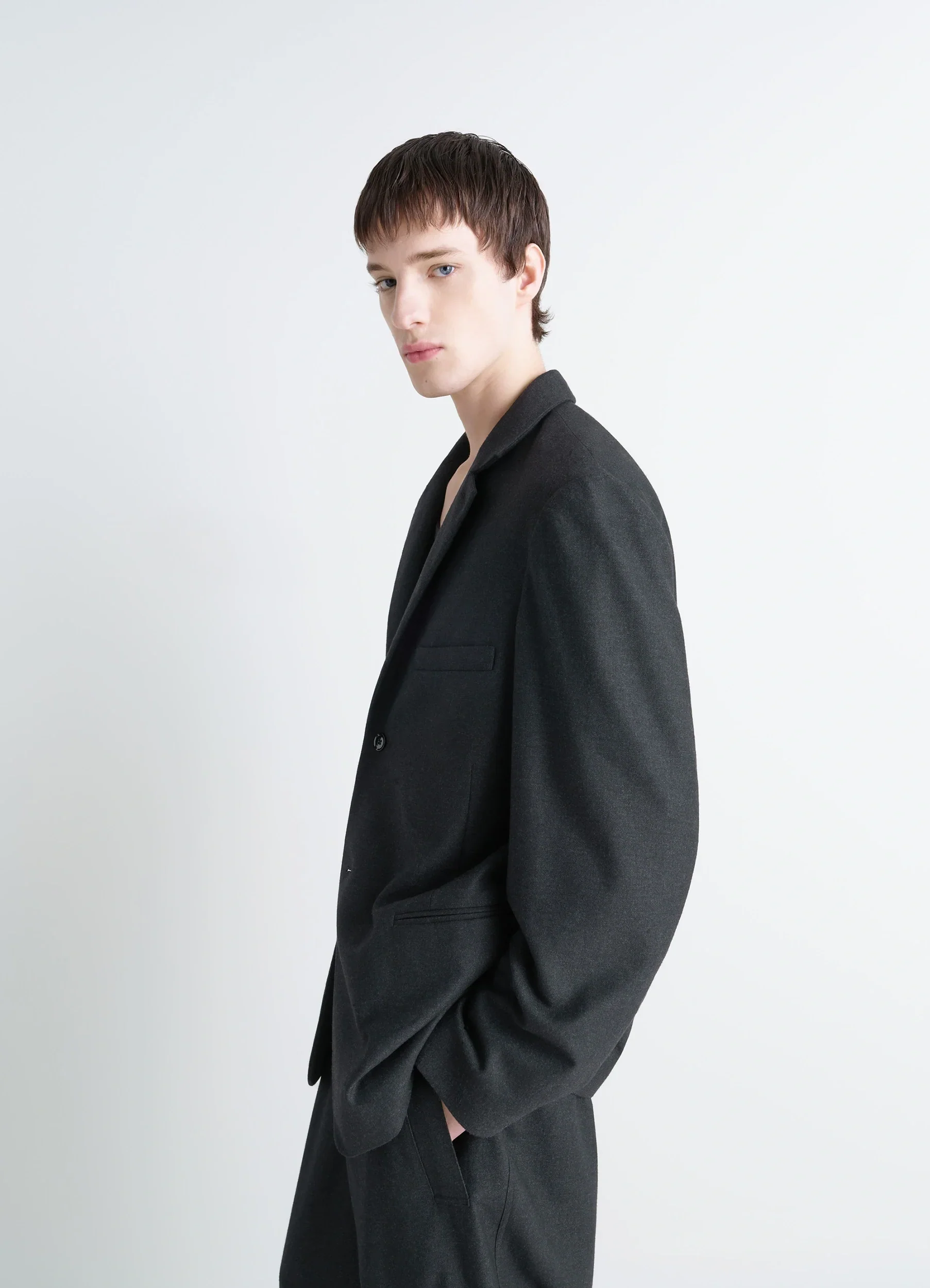 SOFT SINGLE BREASTED JACKET IN CASHMERE - Image 6