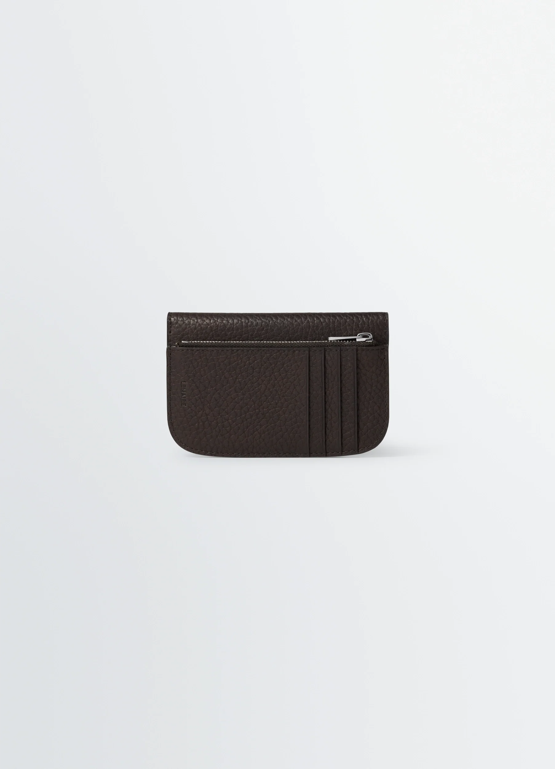 SOFT TAB CARD HOLDER COIN PURSE IN LEATHER - Image 3