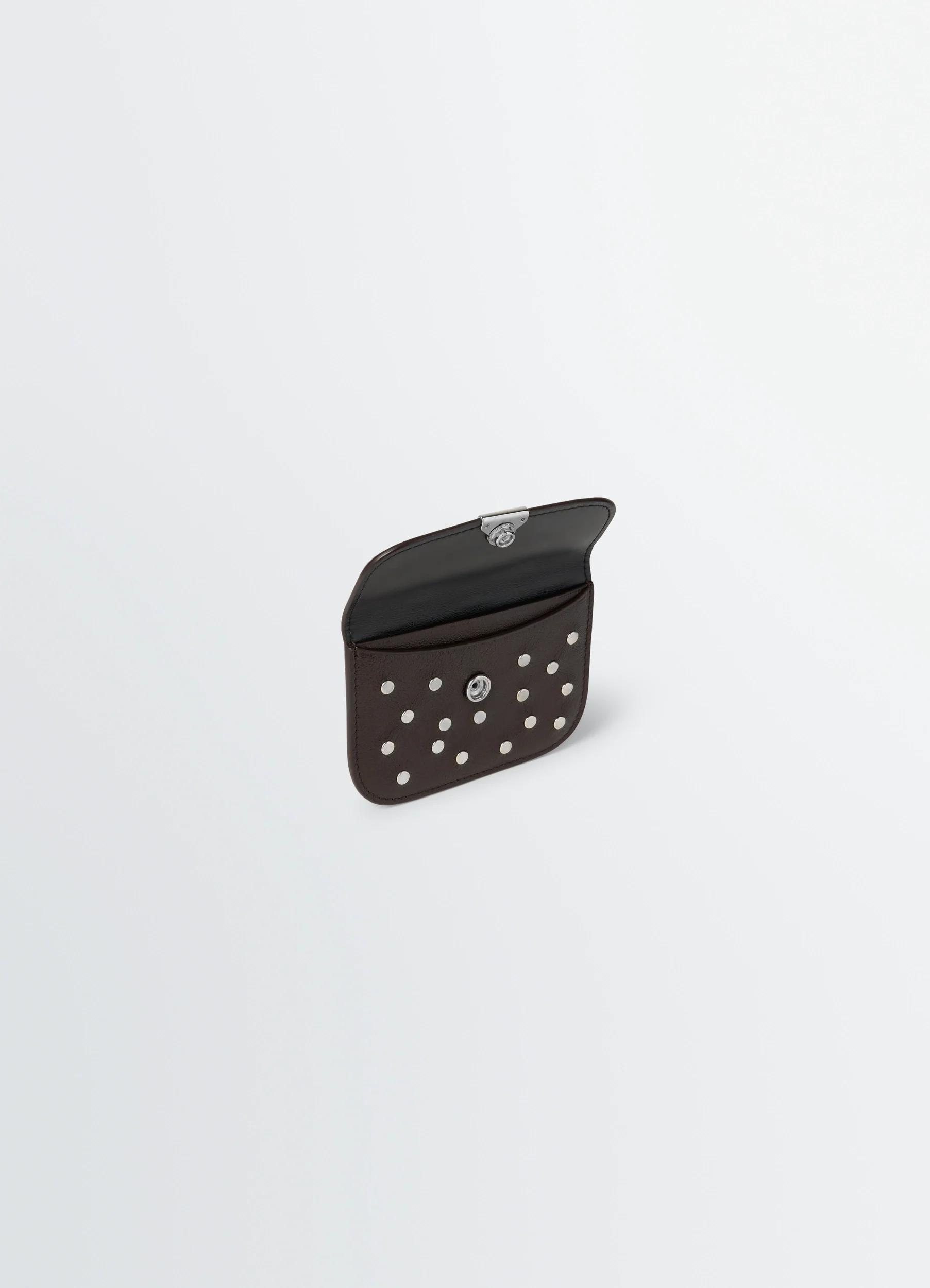 SOFT TAB STUDS DOTS CARD HOLDER IN LEATHER - Image 2