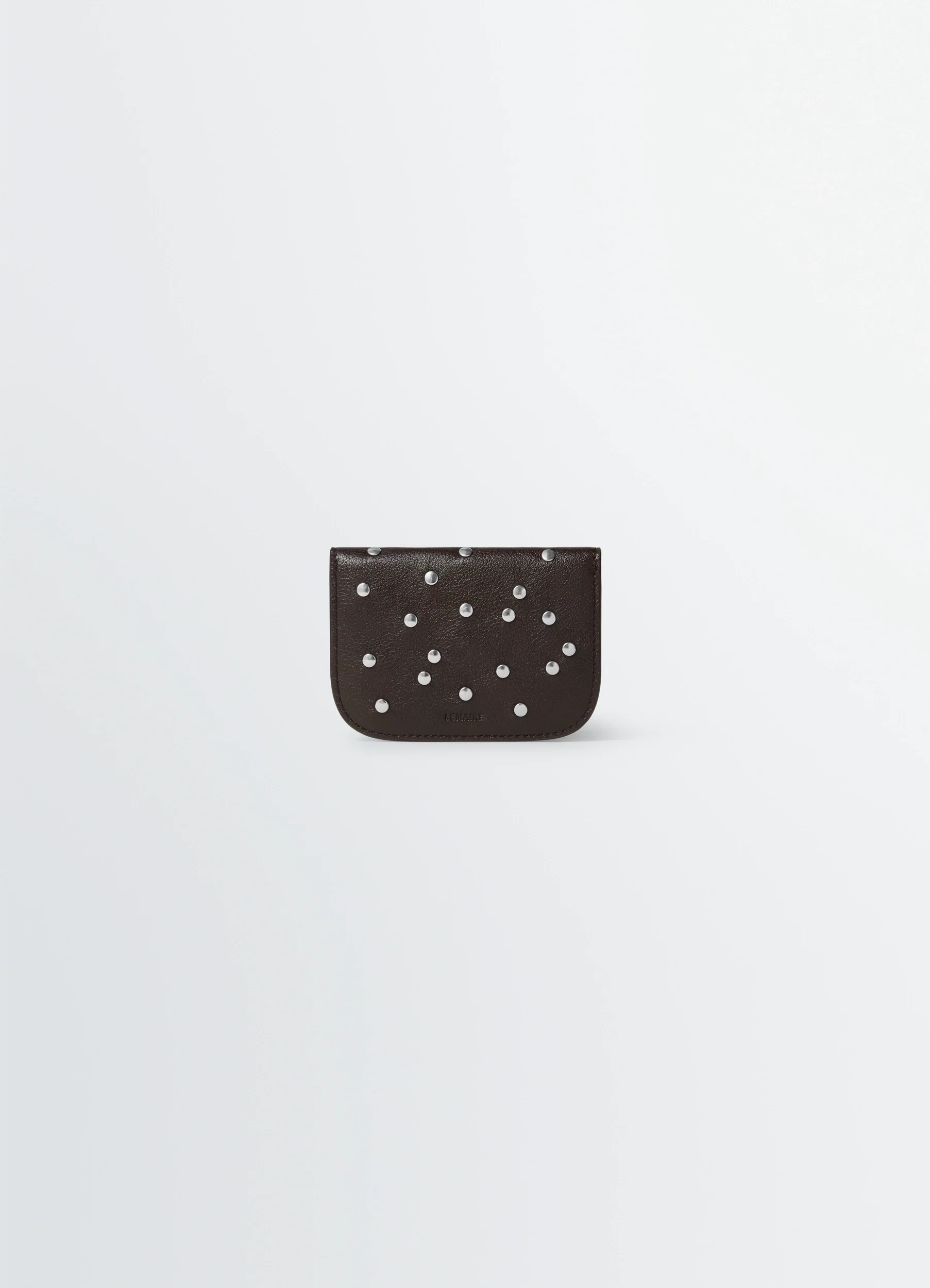 SOFT TAB STUDS DOTS CARD HOLDER IN LEATHER - Image 3
