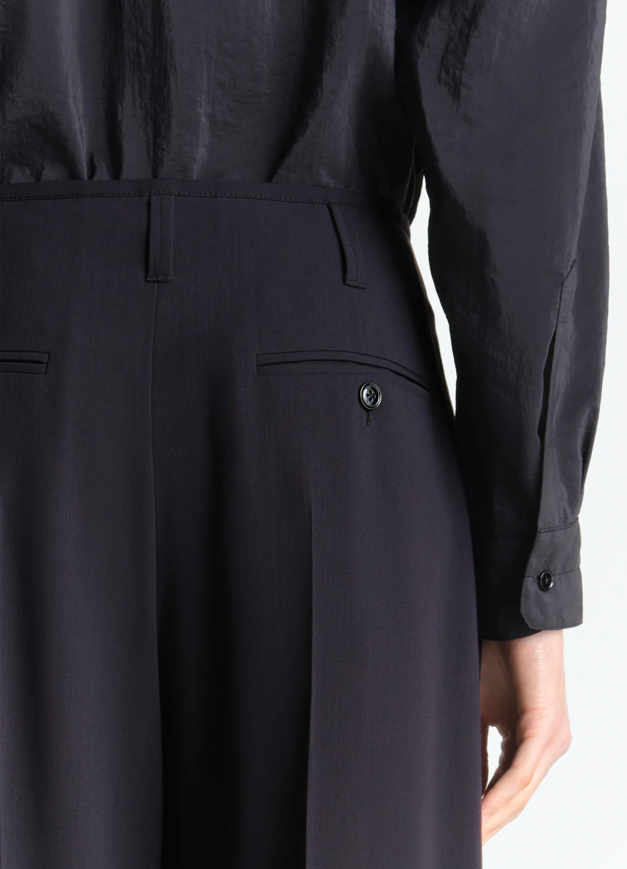 SOFT TAILORED PANTS IN WOOL CREPE - Image 3
