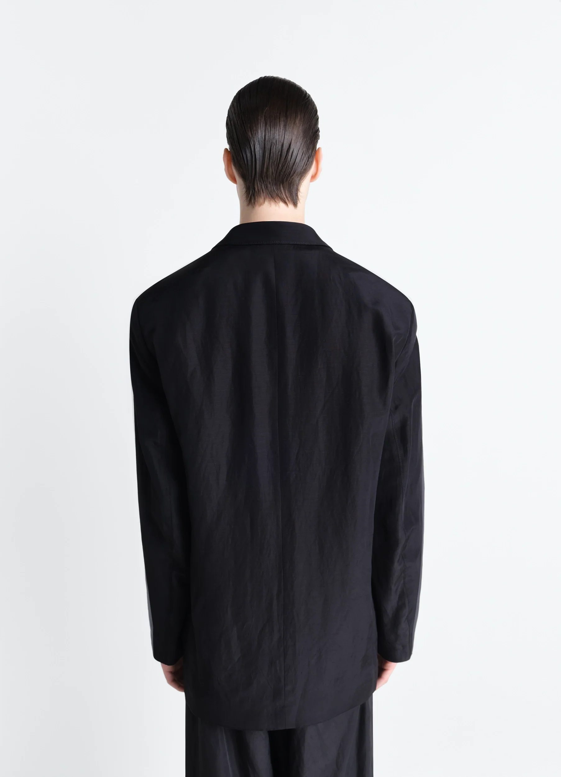 SOFT TAILORING DOUBLE BREASTED COAT IN LINEN VISCOSE - Image 5