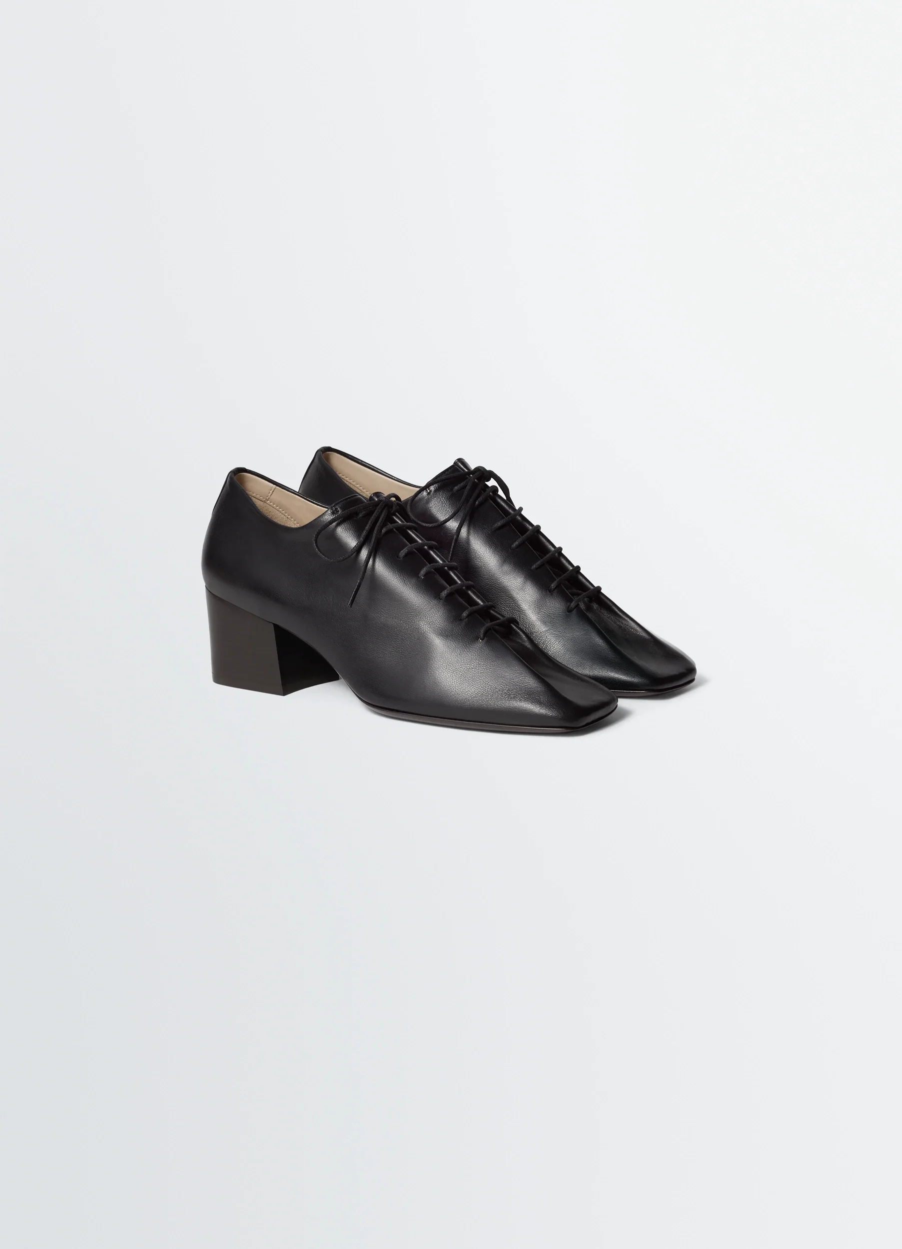 SOURIS CLASSIC DERBIES 55MM HEEL IN LEATHER - Image 3