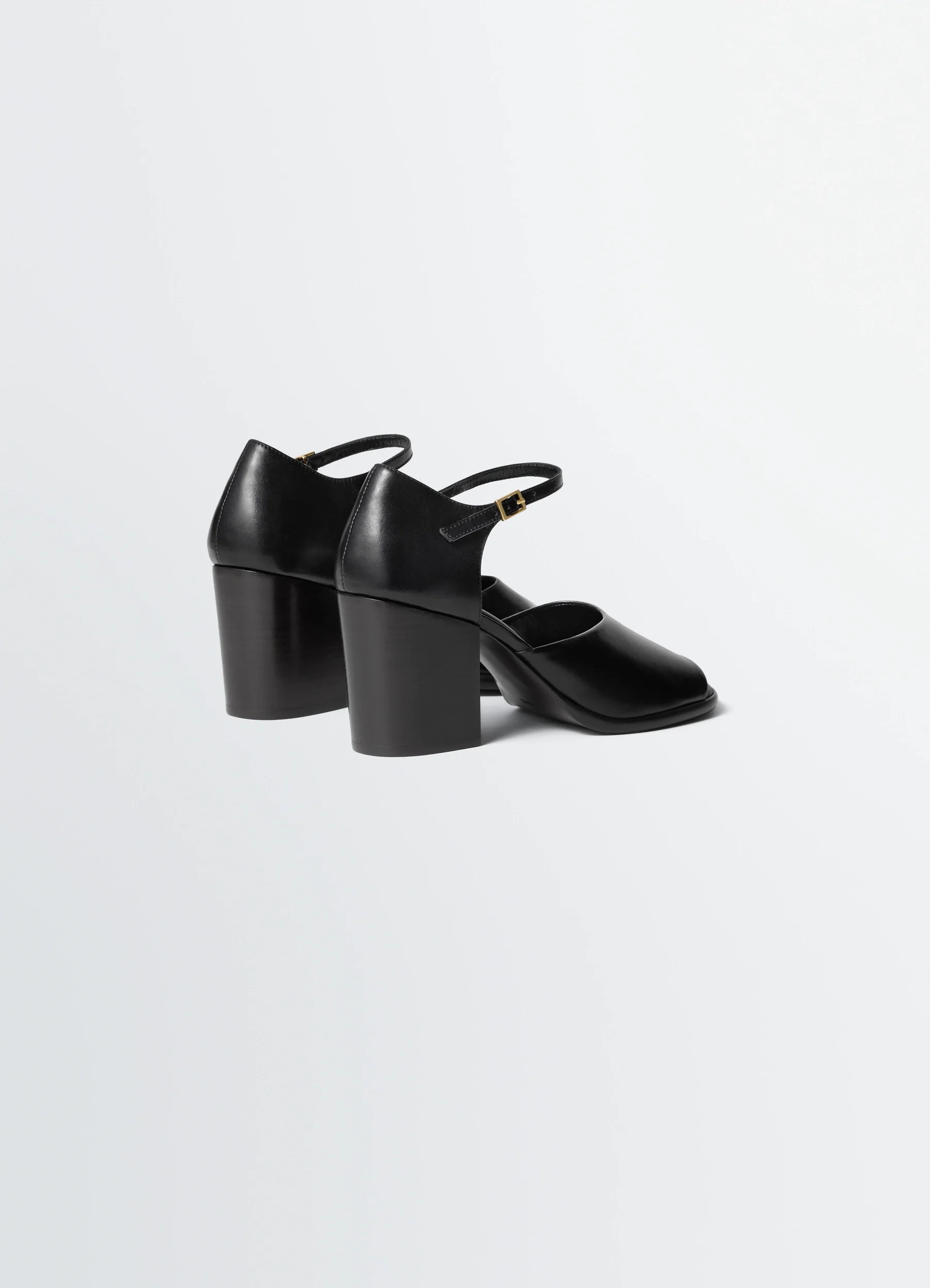 SQUARE-HEELED SANDALS 80 MM IN LEATHER - Image 3