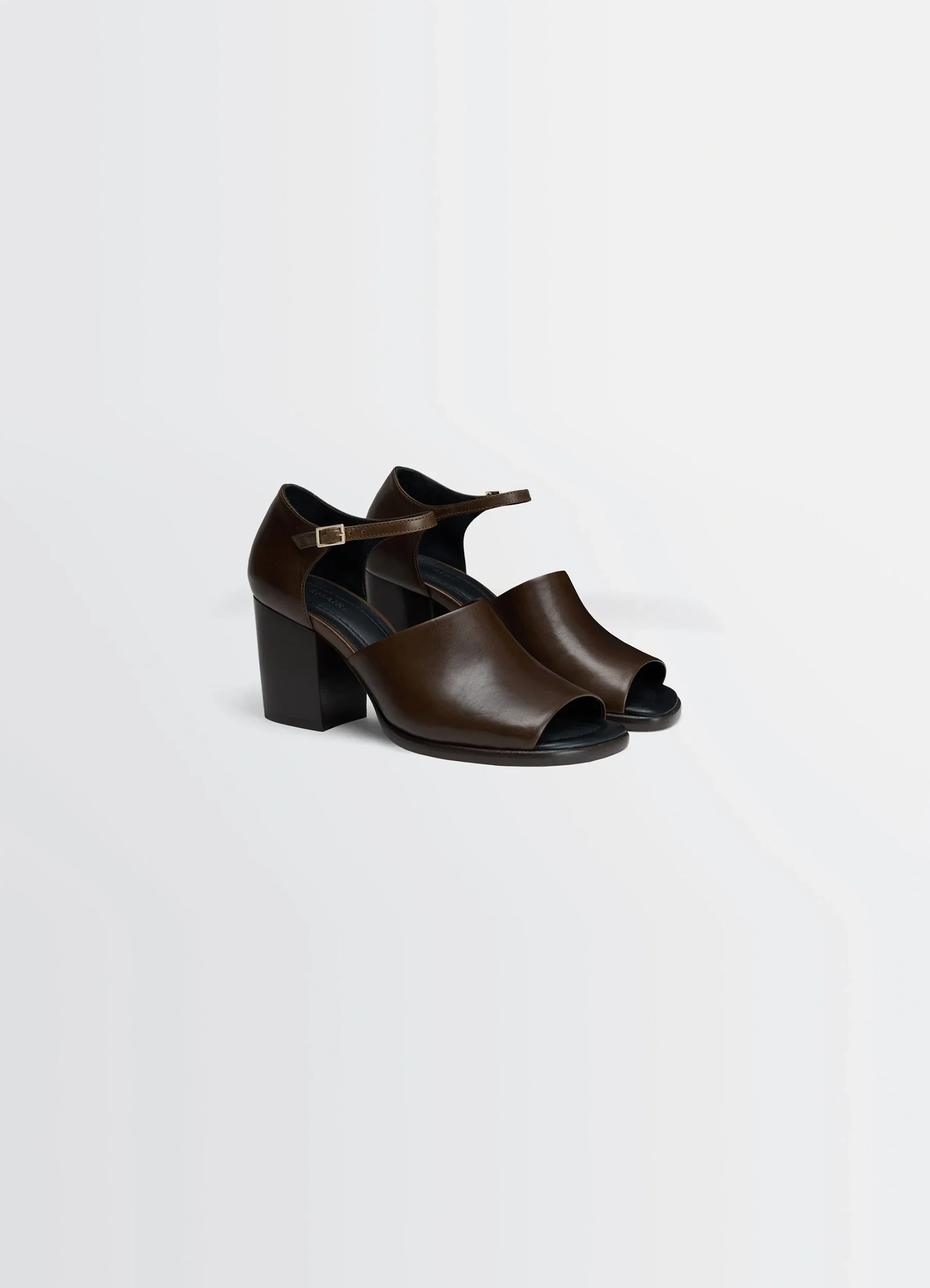 SQUARE HEELED SANDALS WITH 80MM HEEL - Image 3