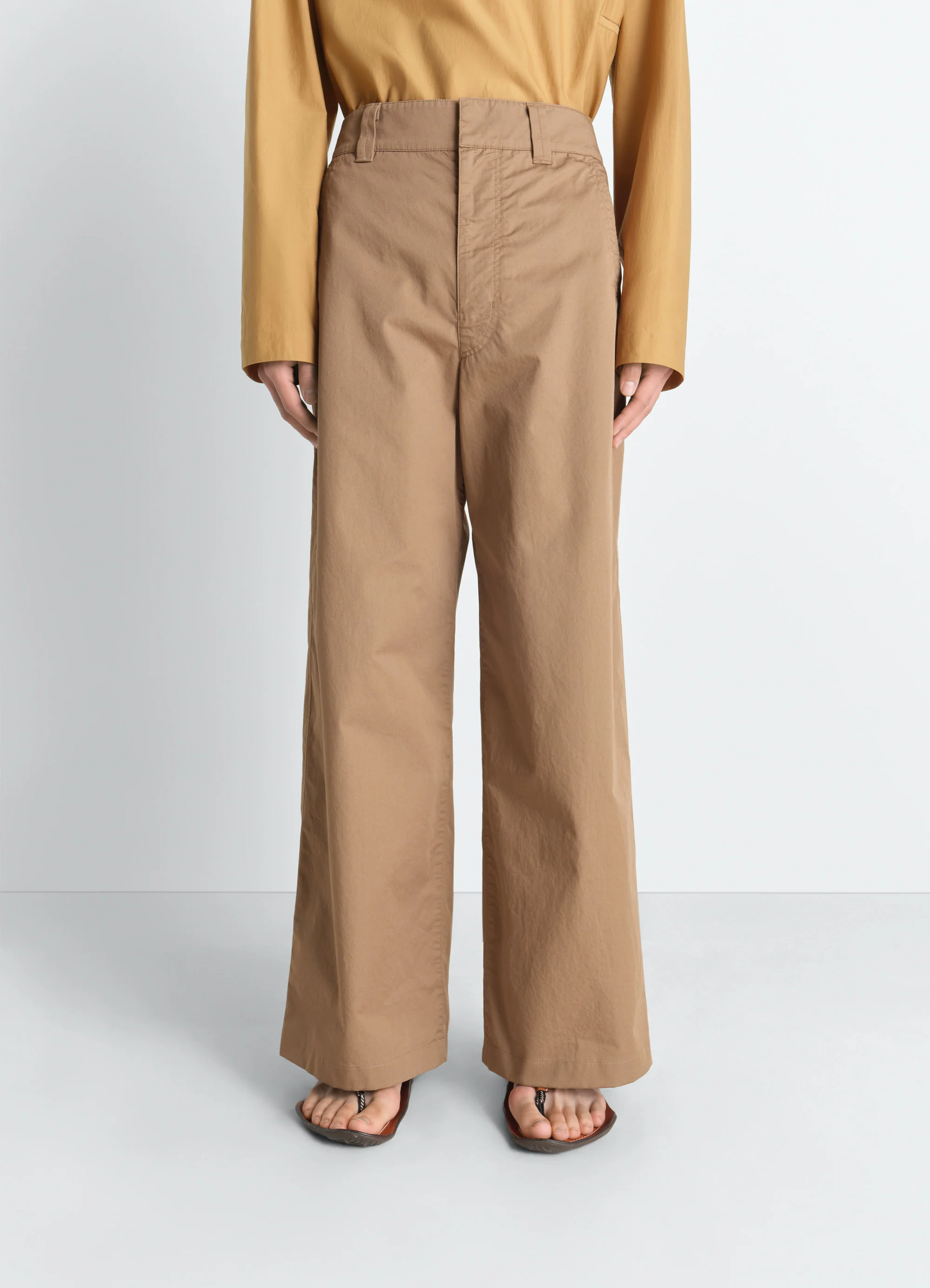 STRAIGHT FIT PANTS IN LIGHT COTTON TWILL - Image 2