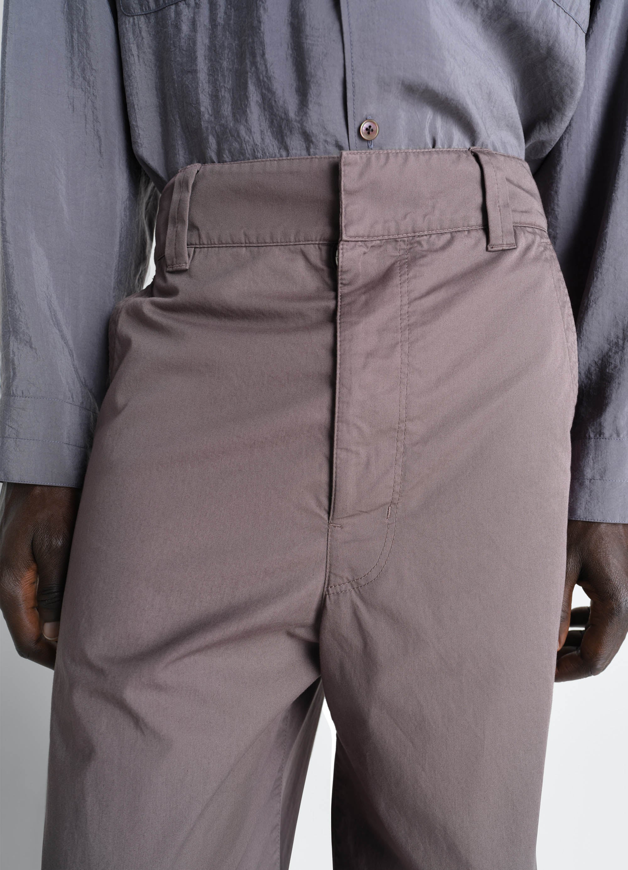 STRAIGHT FIT PANTS IN LIGHT COTTON TWILL - Image 3