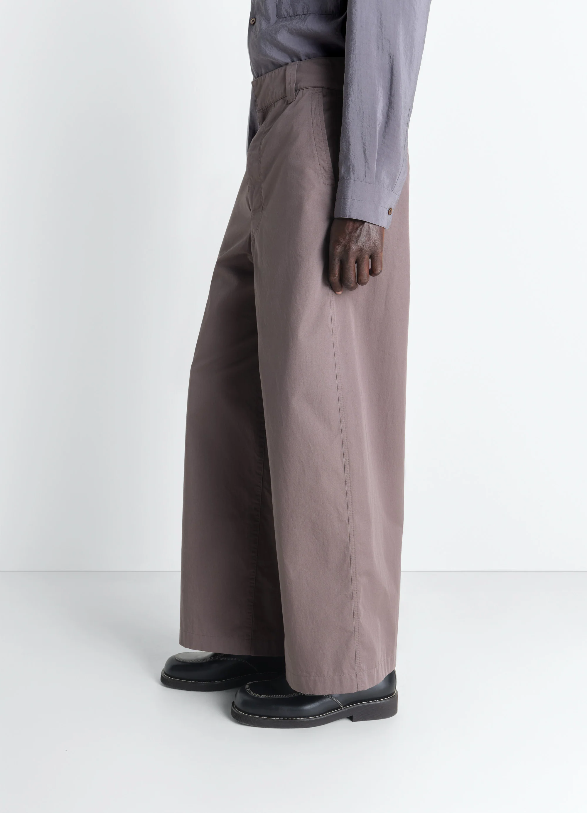 STRAIGHT FIT PANTS IN LIGHT COTTON TWILL - Image 4
