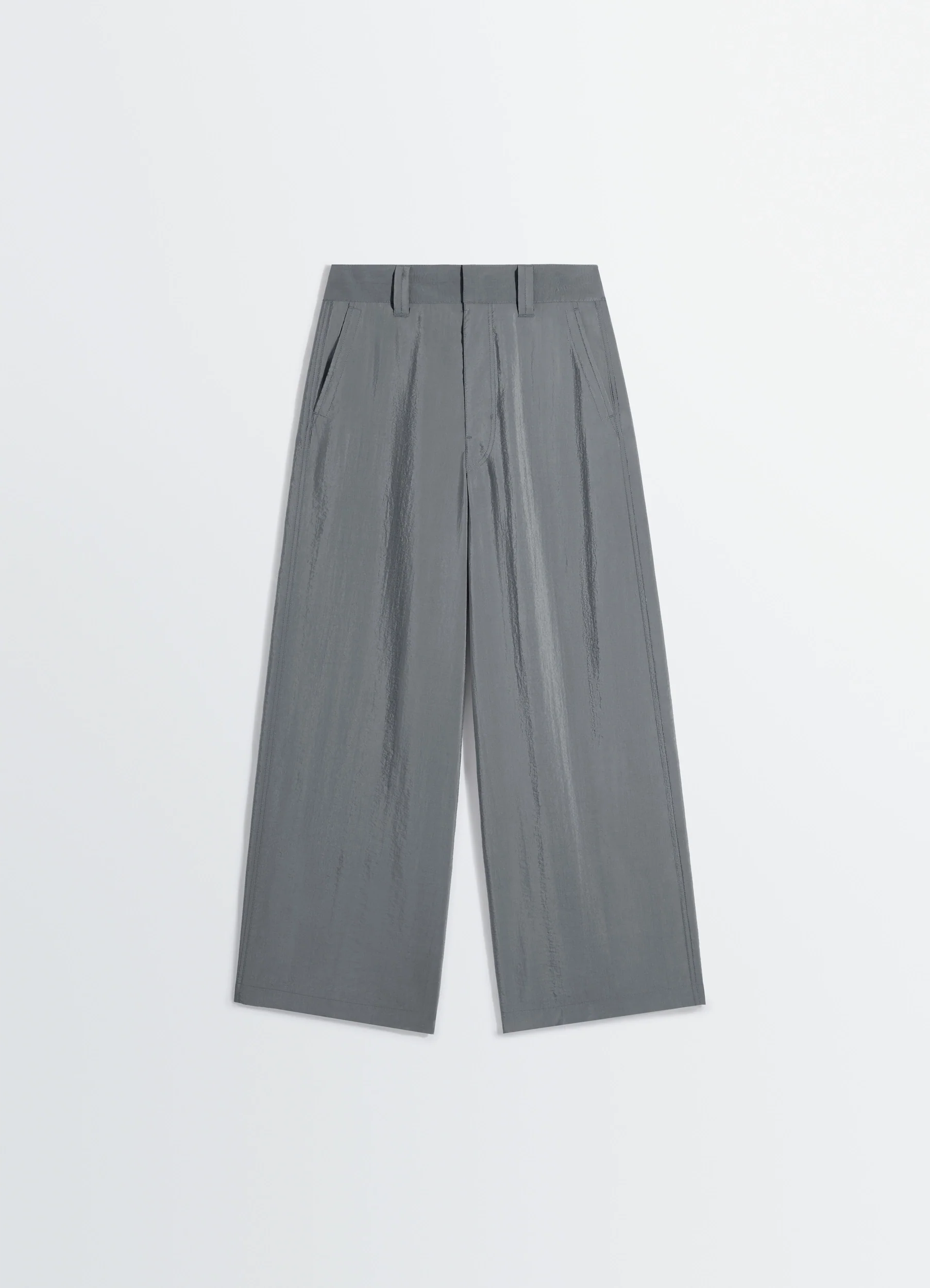 STRAIGHT TAILORED PANTS IN DRY SILK - Image 6