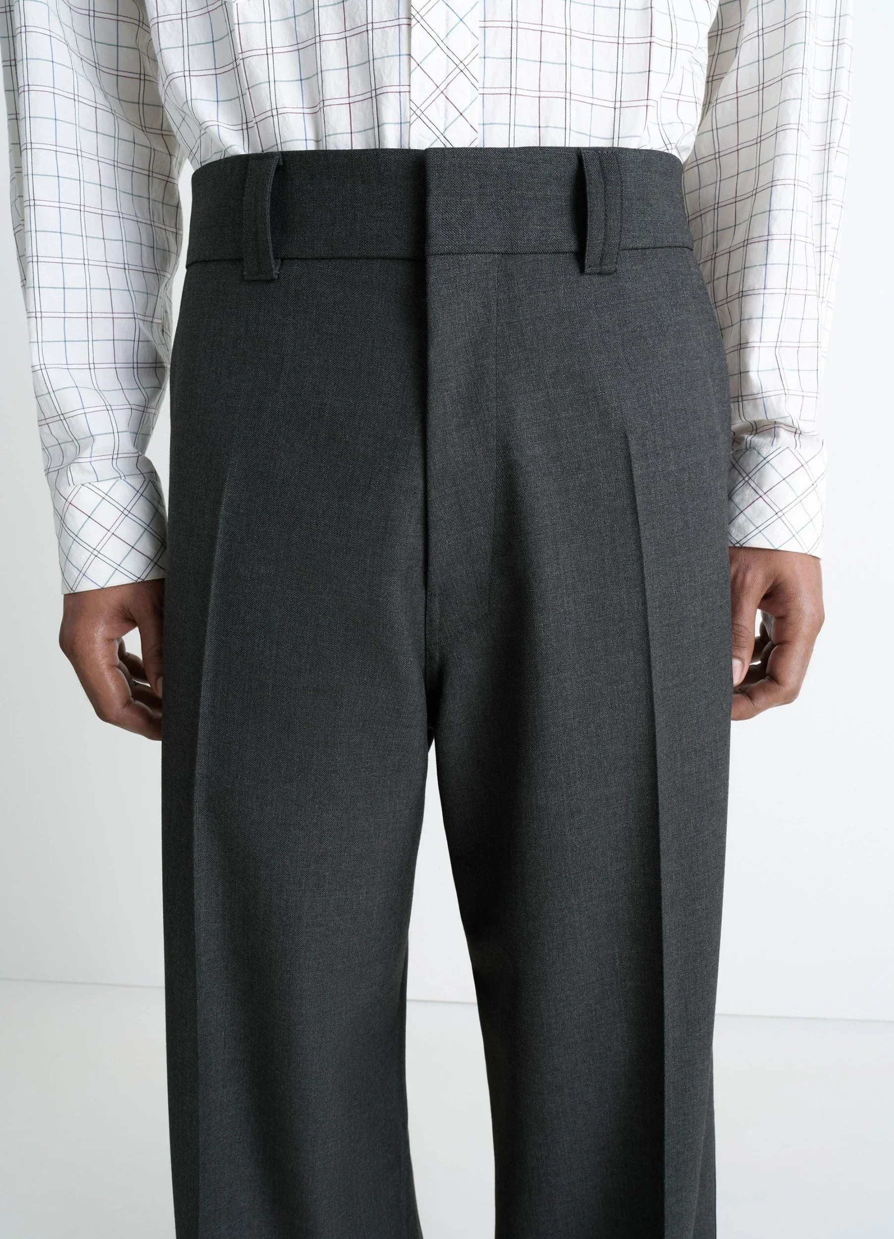 STRAIGHT TAILORED PANTS IN POLYWOOL - Image 2