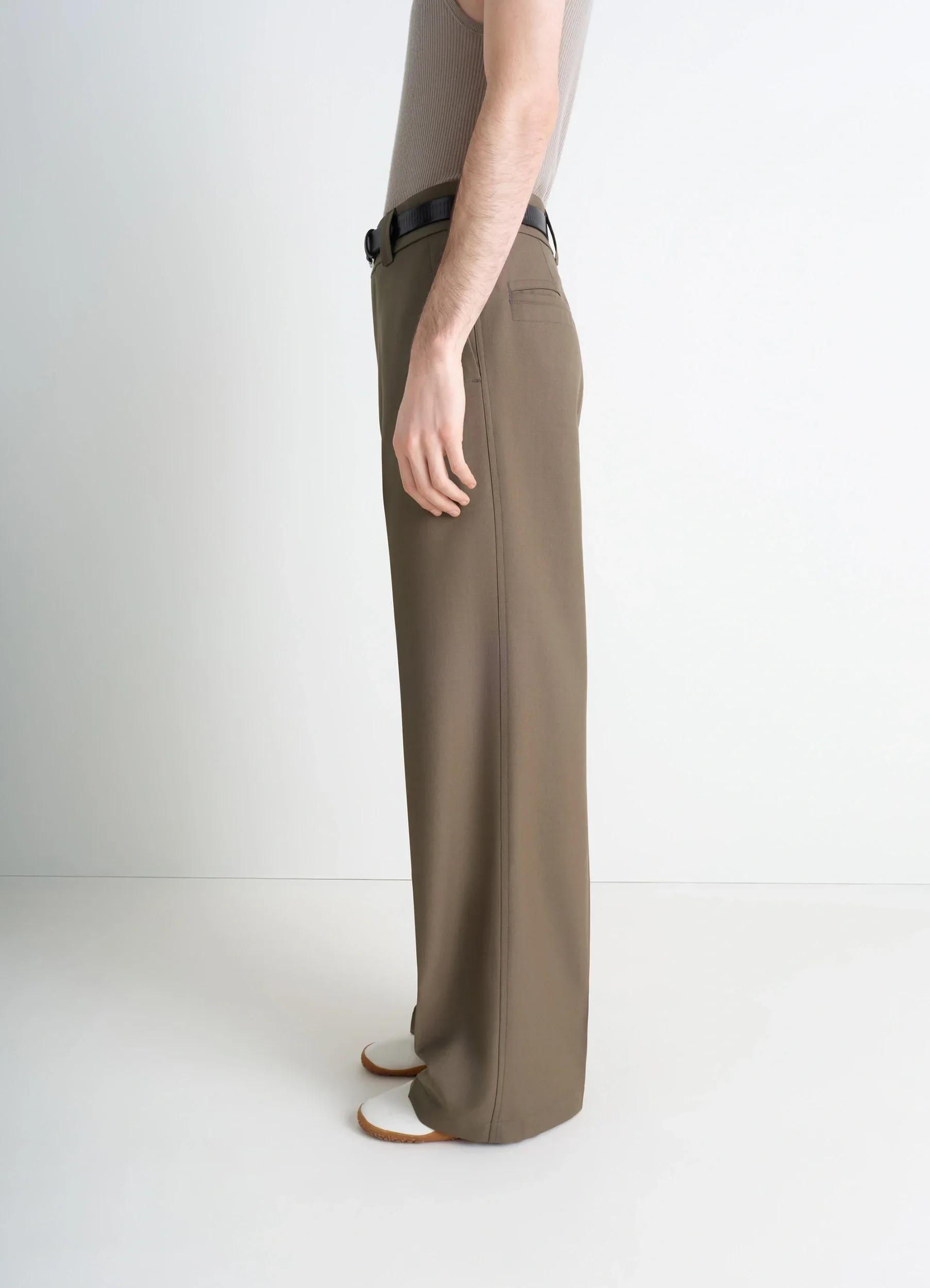 STRAIGHT TAILORED PANTS IN POLYWOOL - Image 6