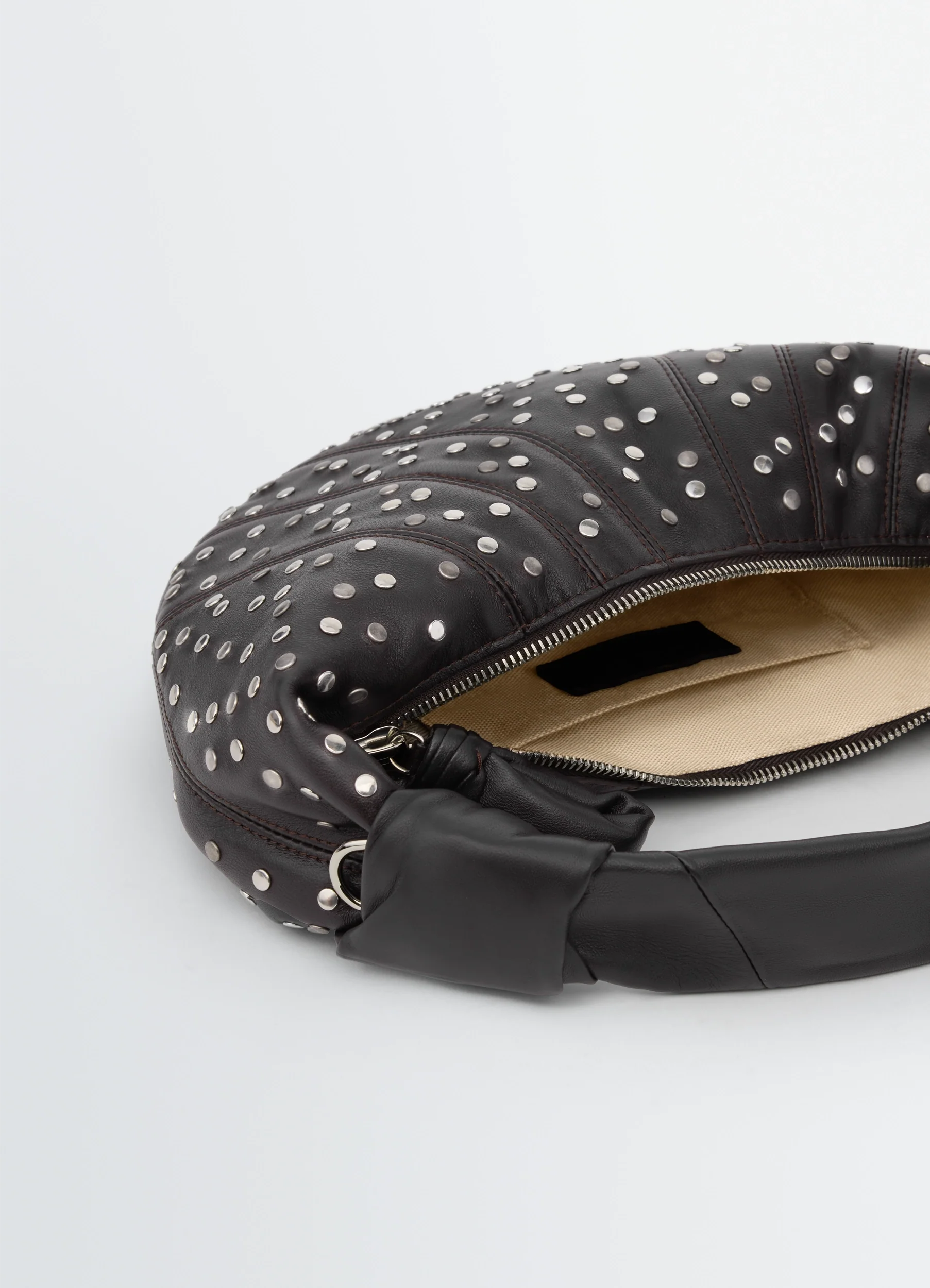 STUDS DOTS MINI FORTUNE CROISSANT BAG IN LEATHER - Image 4