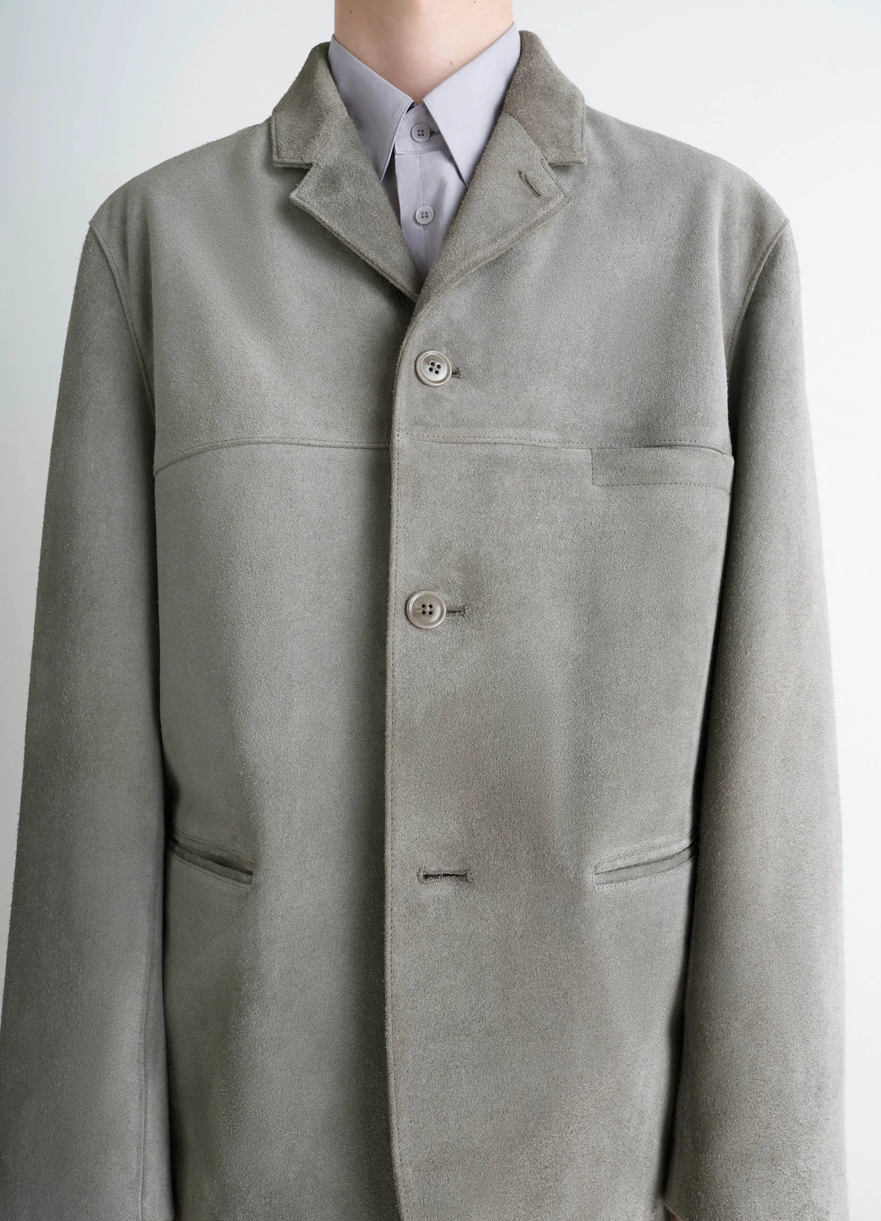 SUEDE SINGLE BREASTED JACKET - Image 4