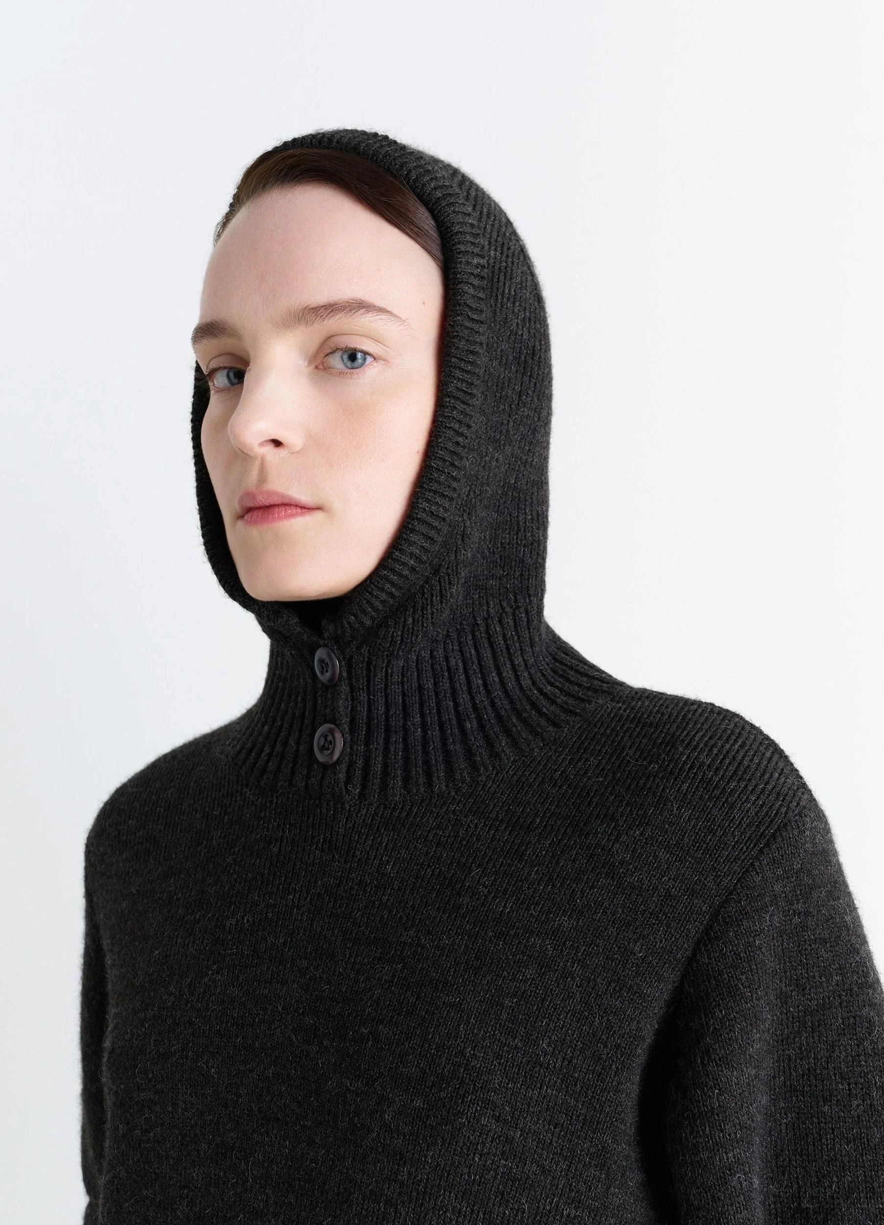 SWEATER WITH HOOD IN WOOL ALPACA - Image 3