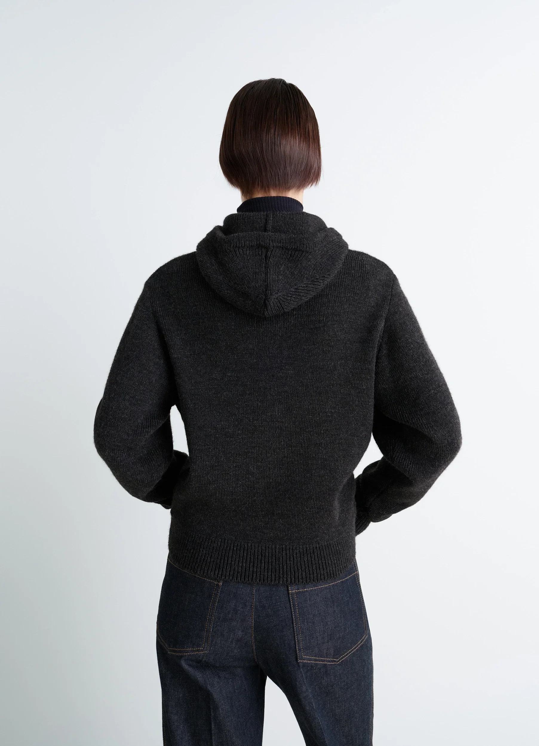 SWEATER WITH HOOD IN WOOL ALPACA - Image 4