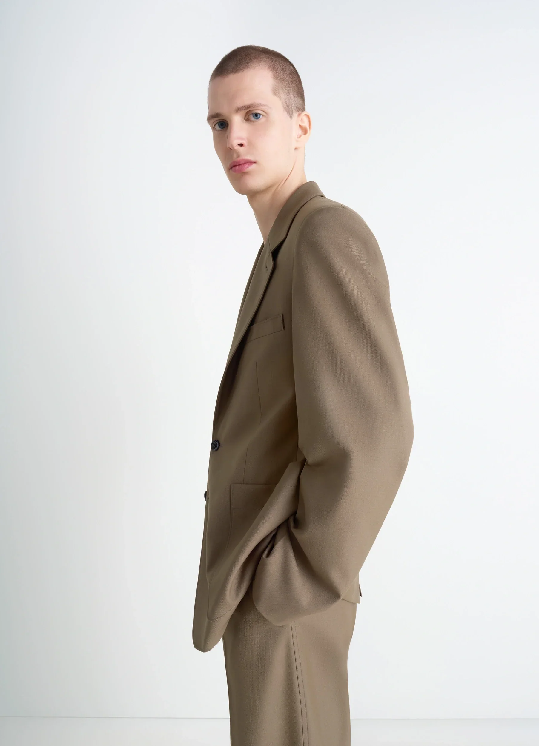 TAILORED SINGLE BREASTED JACKET IN POLYWOOL - Image 4