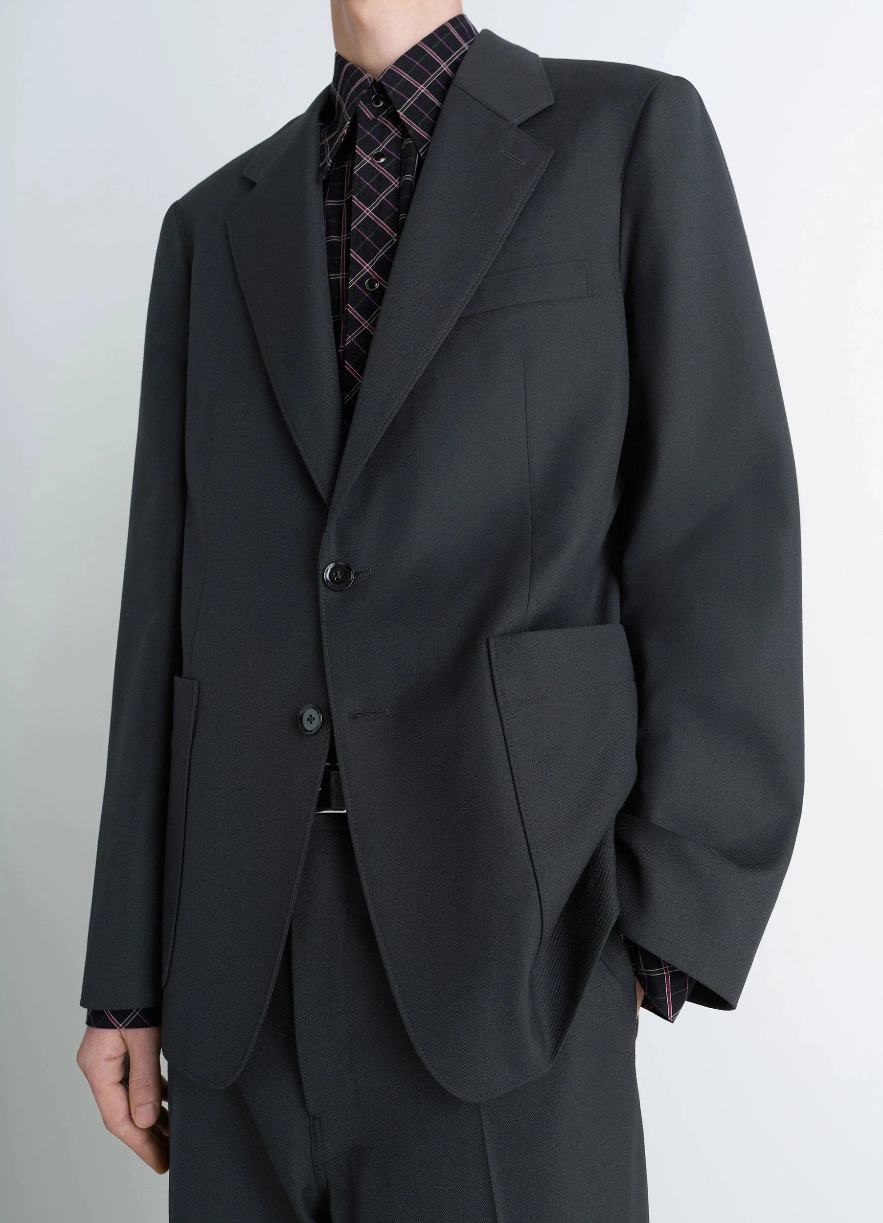 TAILORED SINGLE BREASTED JACKET IN POLYWOOL - Image 3