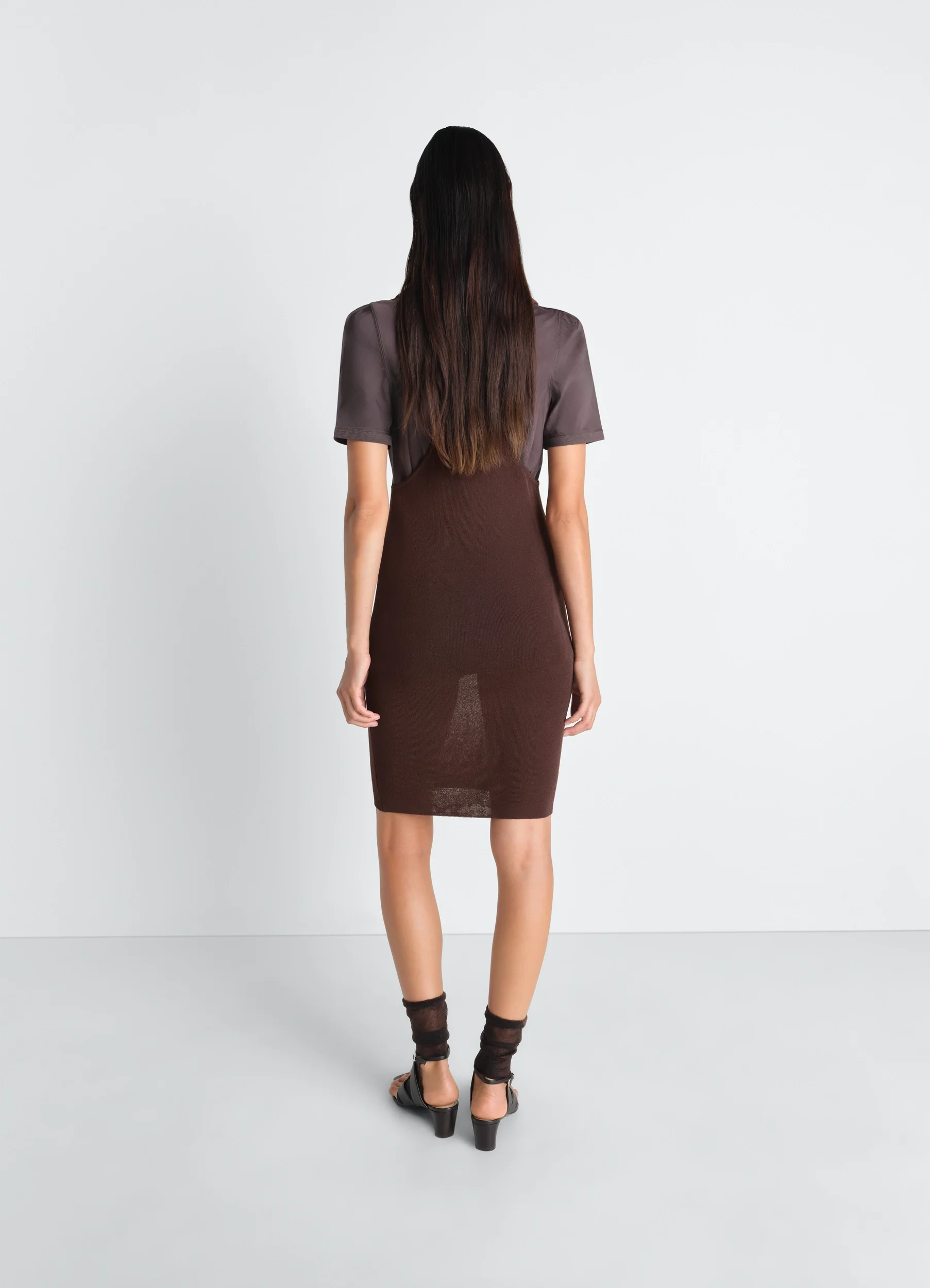 TANK TOP MINI DRESS IN VISCOSE CREPE - Image 5