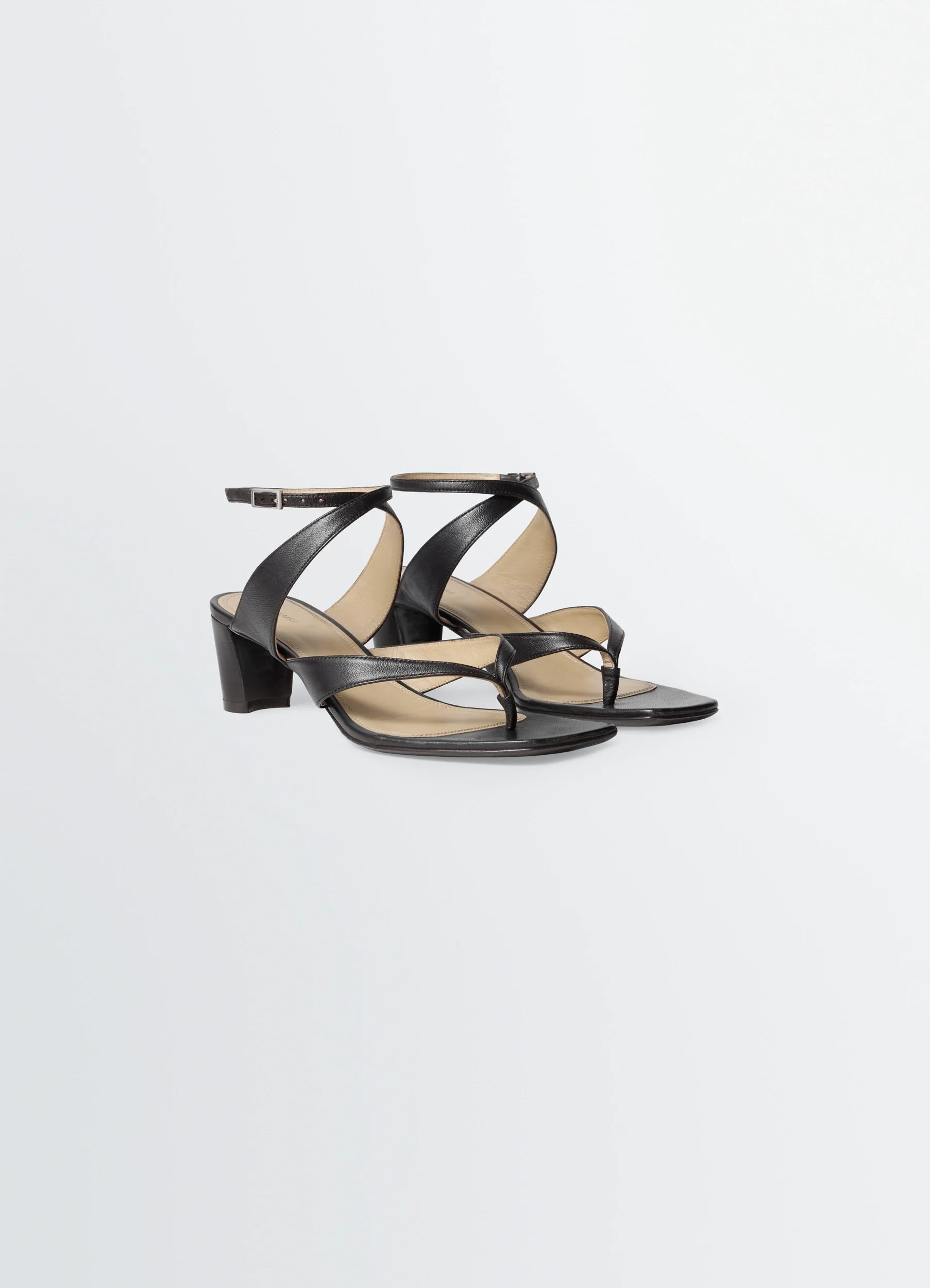 TONG SANDALS 50 MM HEEL IN LEATHER - Image 3