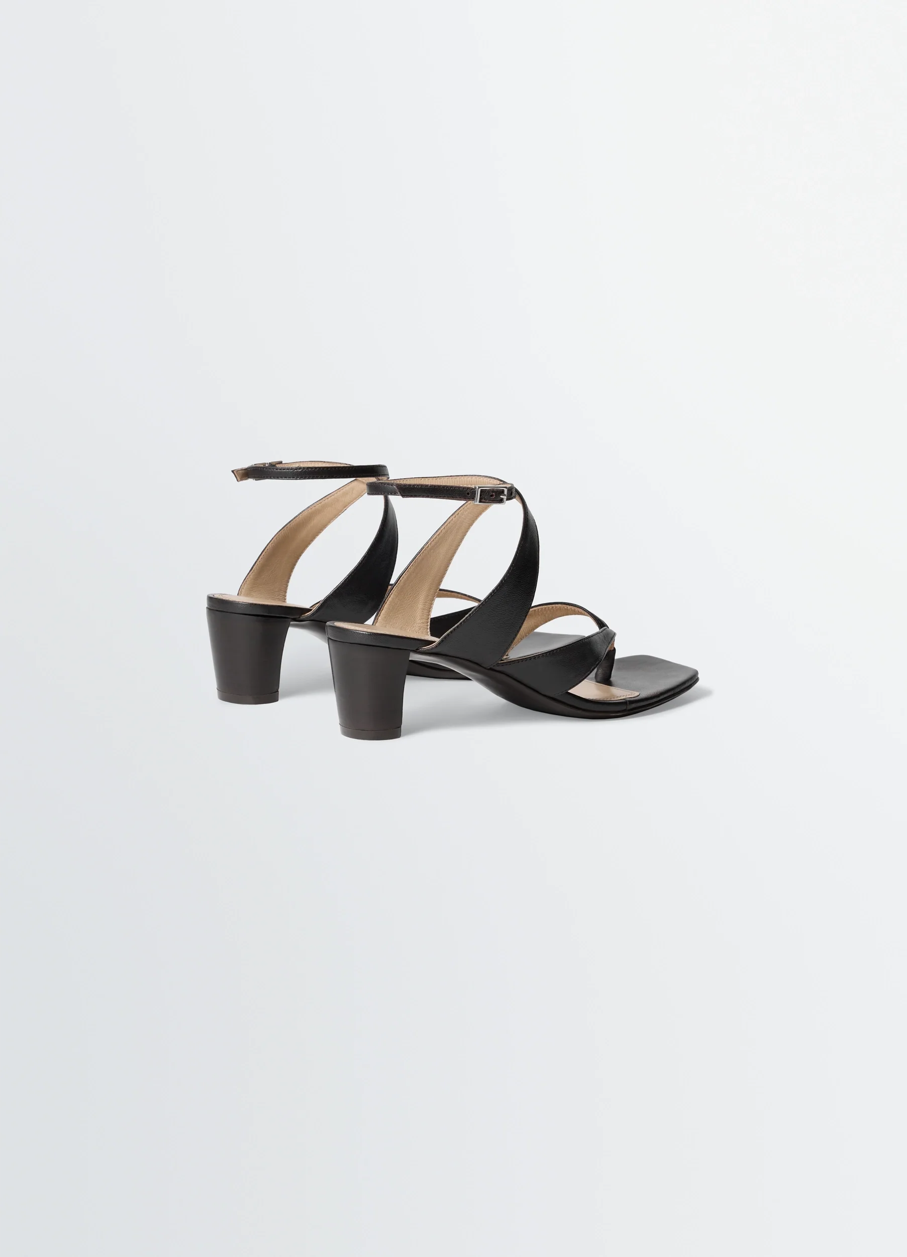TONG SANDALS 50 MM HEEL IN LEATHER - Image 4
