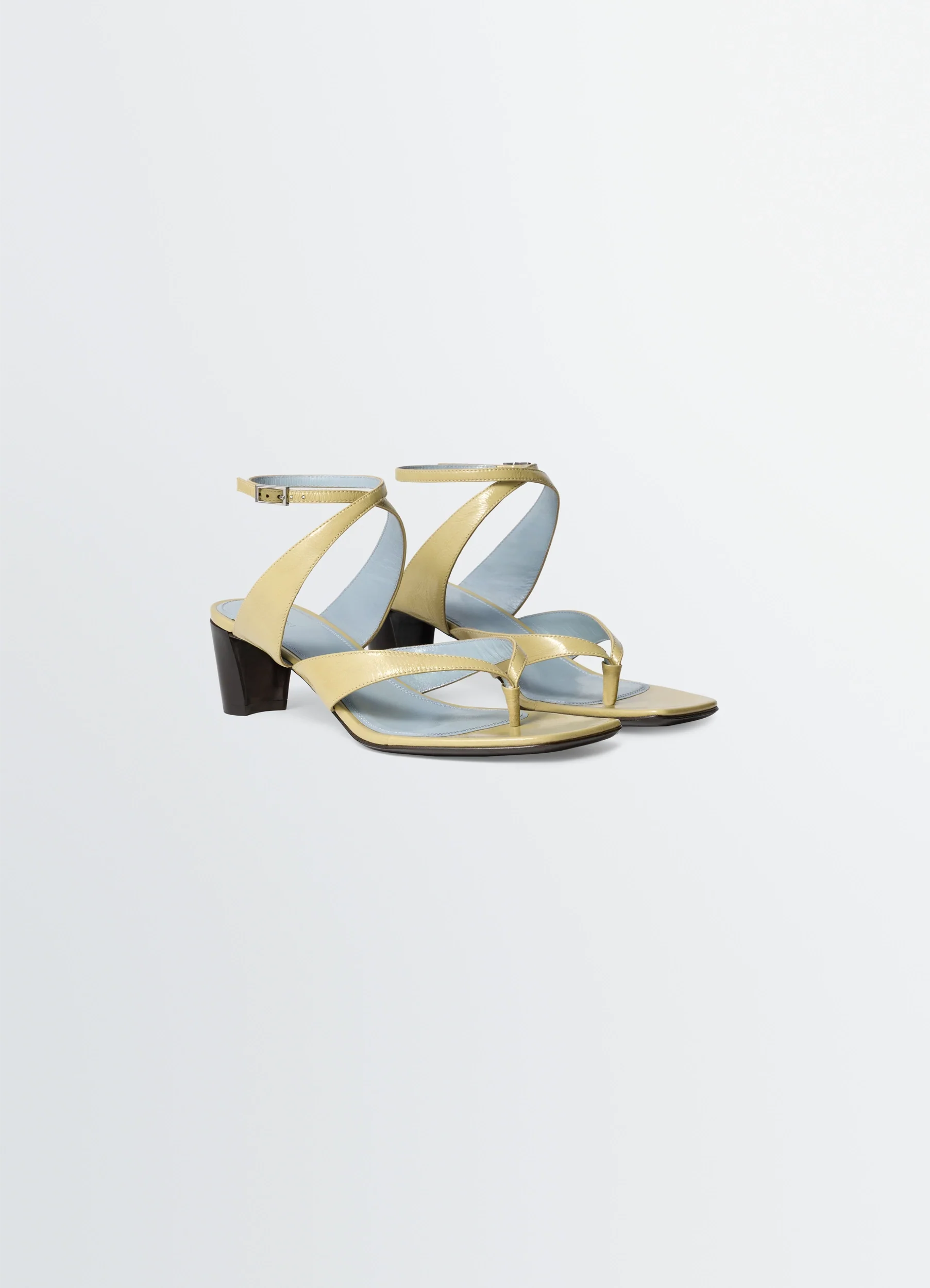 TONG SANDALS 50 MM HEEL IN LEATHER - Image 2
