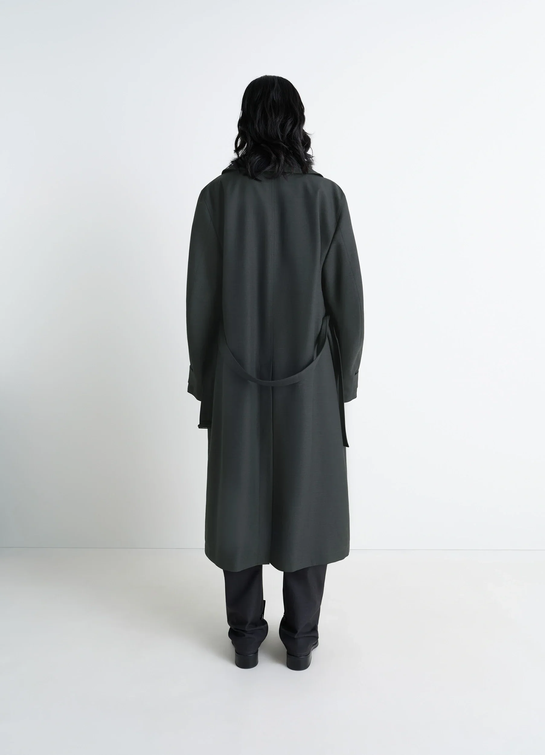 TRENCH COAT WITH DETACHABLE LINING IN POLYWOOL - Image 4
