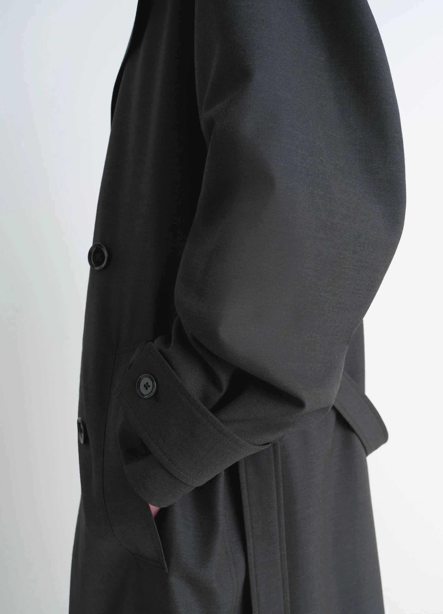 TRENCH COAT WITH DETACHABLE LINING IN POLYWOOL - Image 5