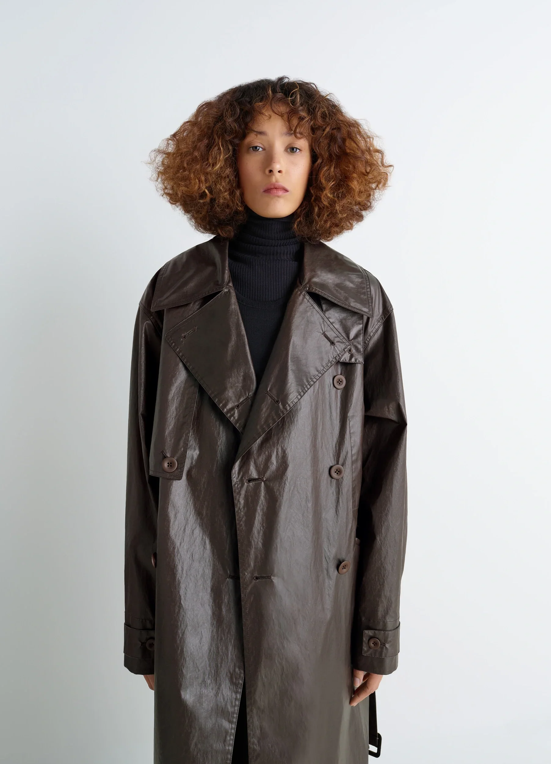 TRENCH COAT IN COATED COTTON - Image 4