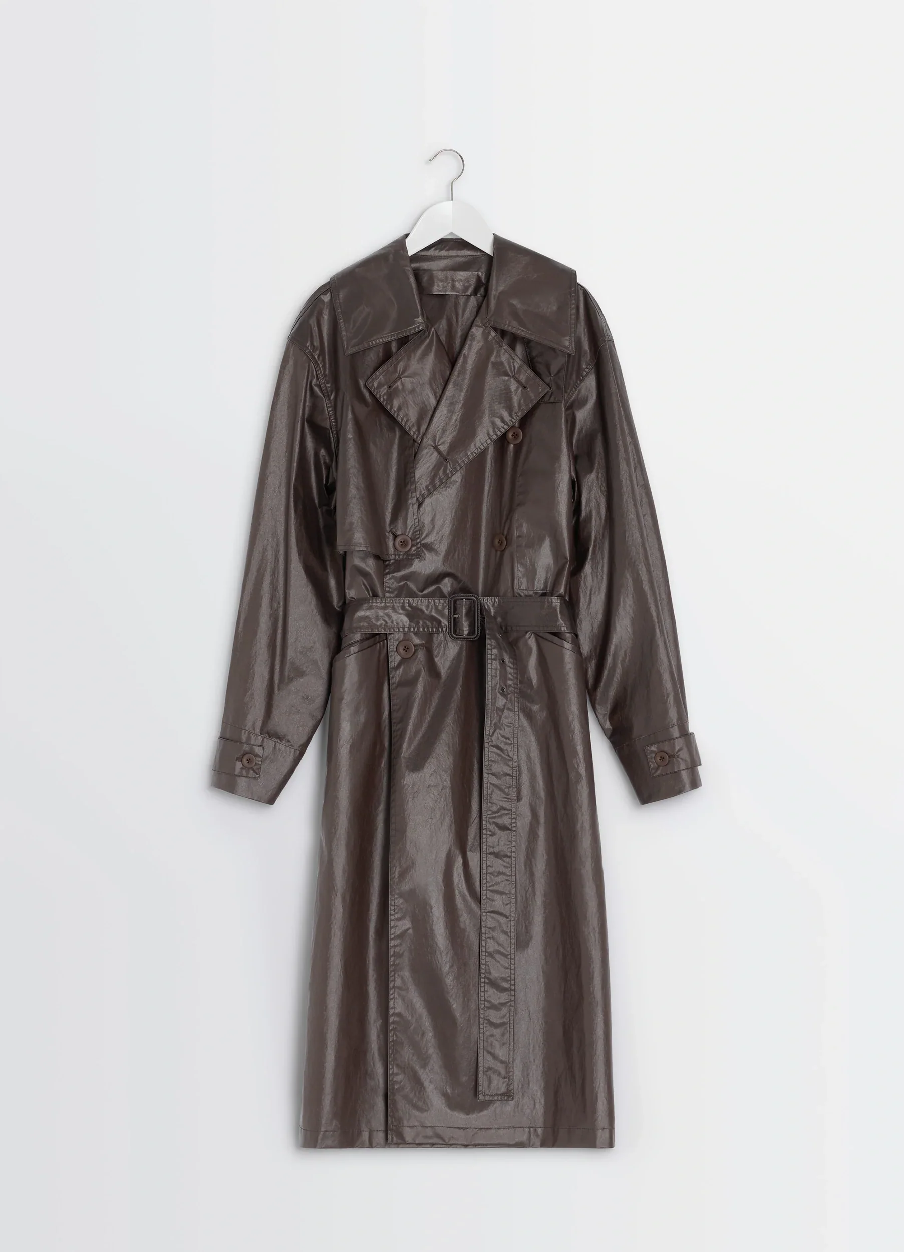 TRENCH COAT IN COATED COTTON - Image 7