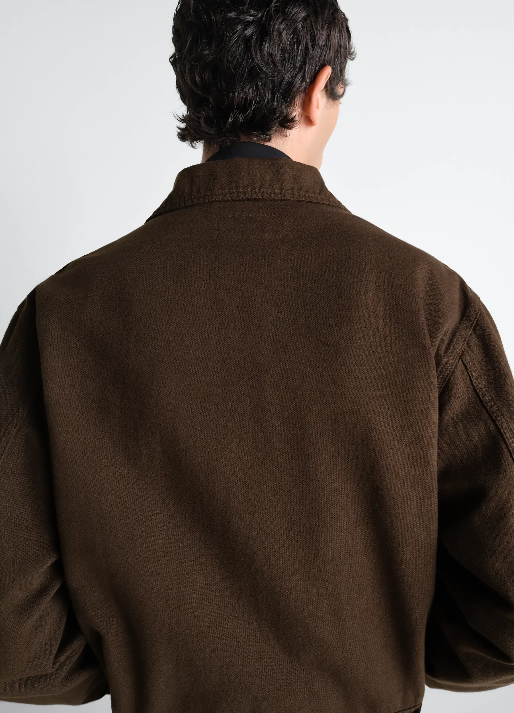 TRUCKER JACKET IN DYED BROKEN TWILL - Image 3
